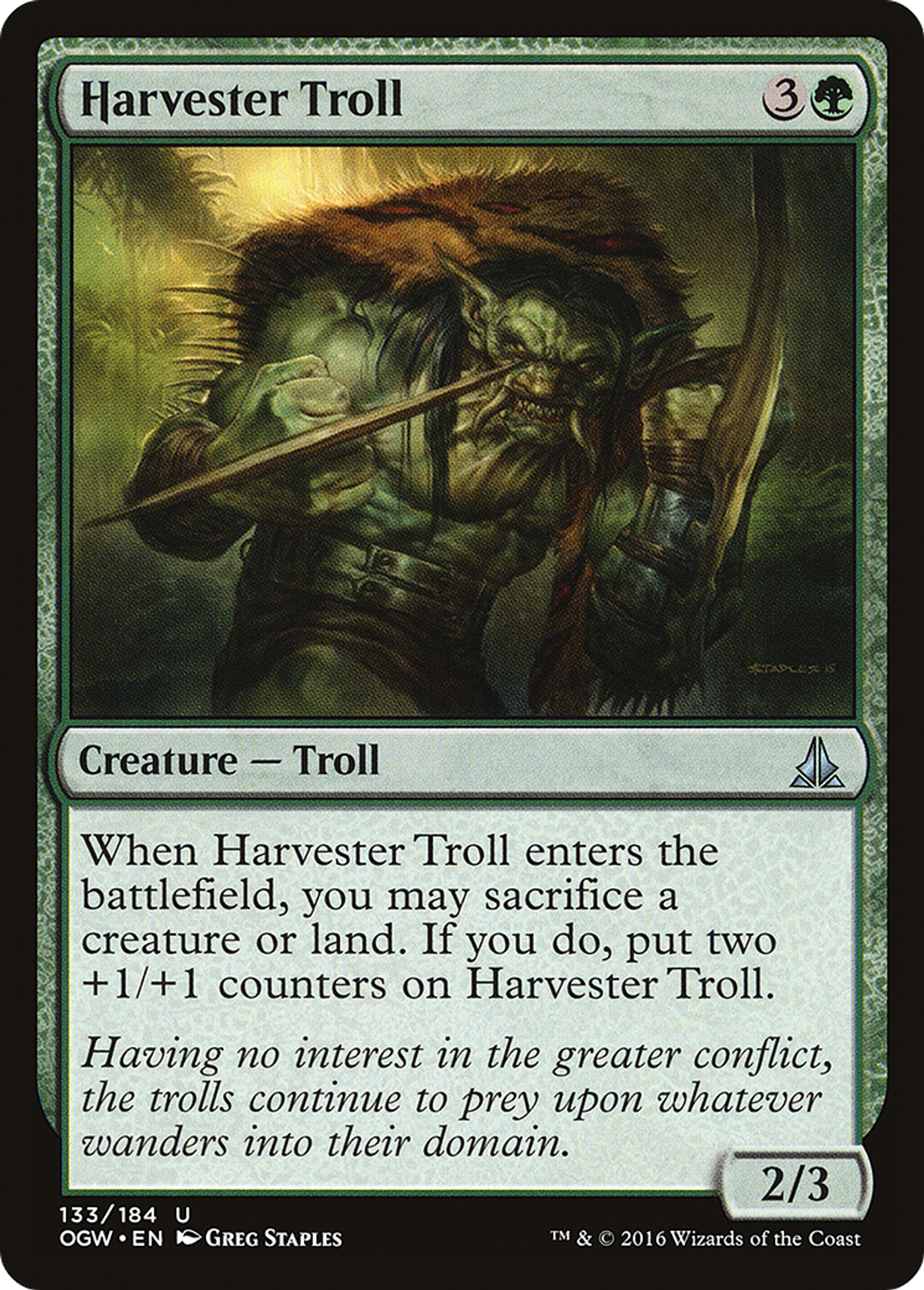 Harvester Troll — Oath of the Gatewatch — Magic: The Gathering