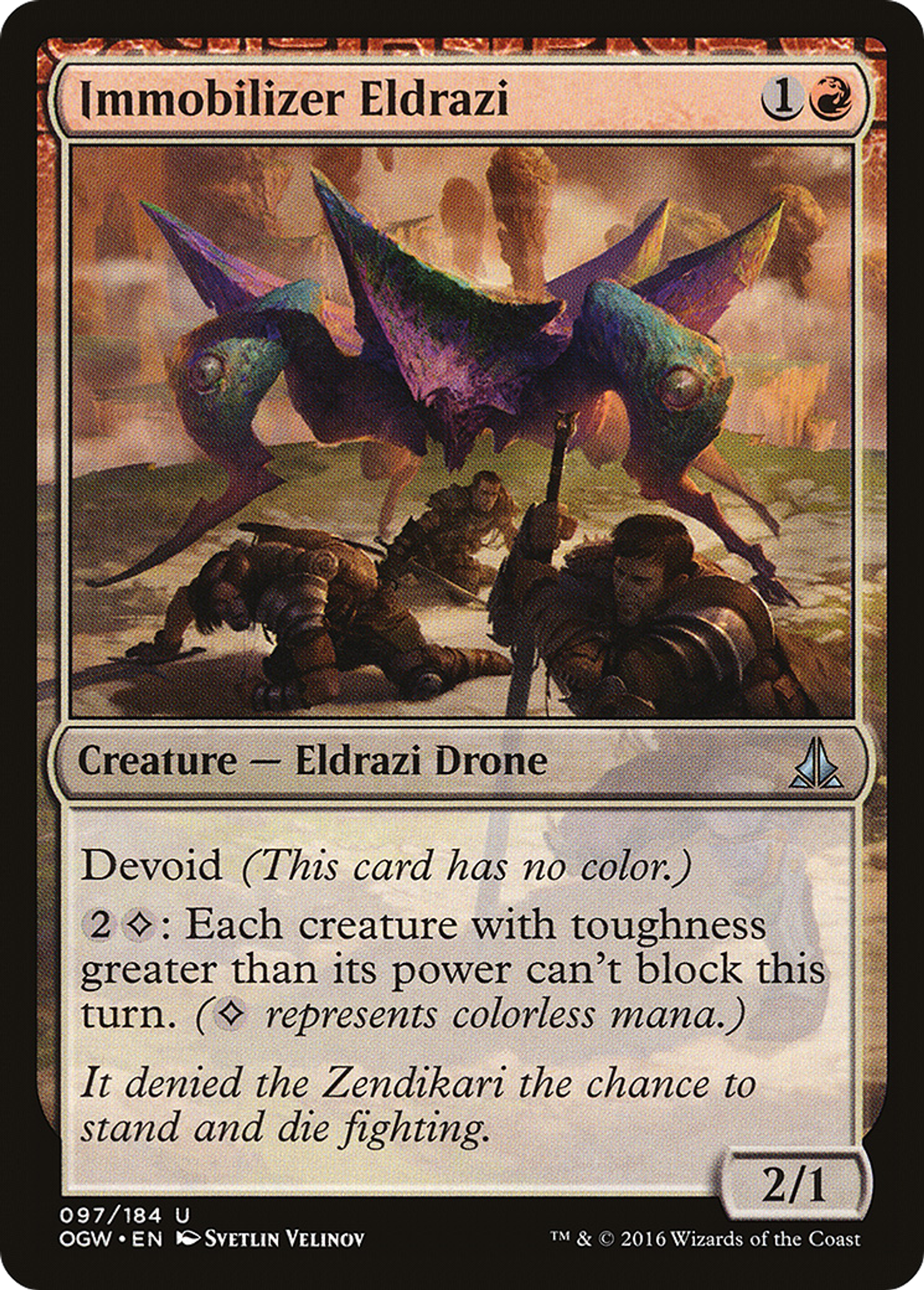 Immobilizer Eldrazi — Oath of the Gatewatch — Magic: The Gathering