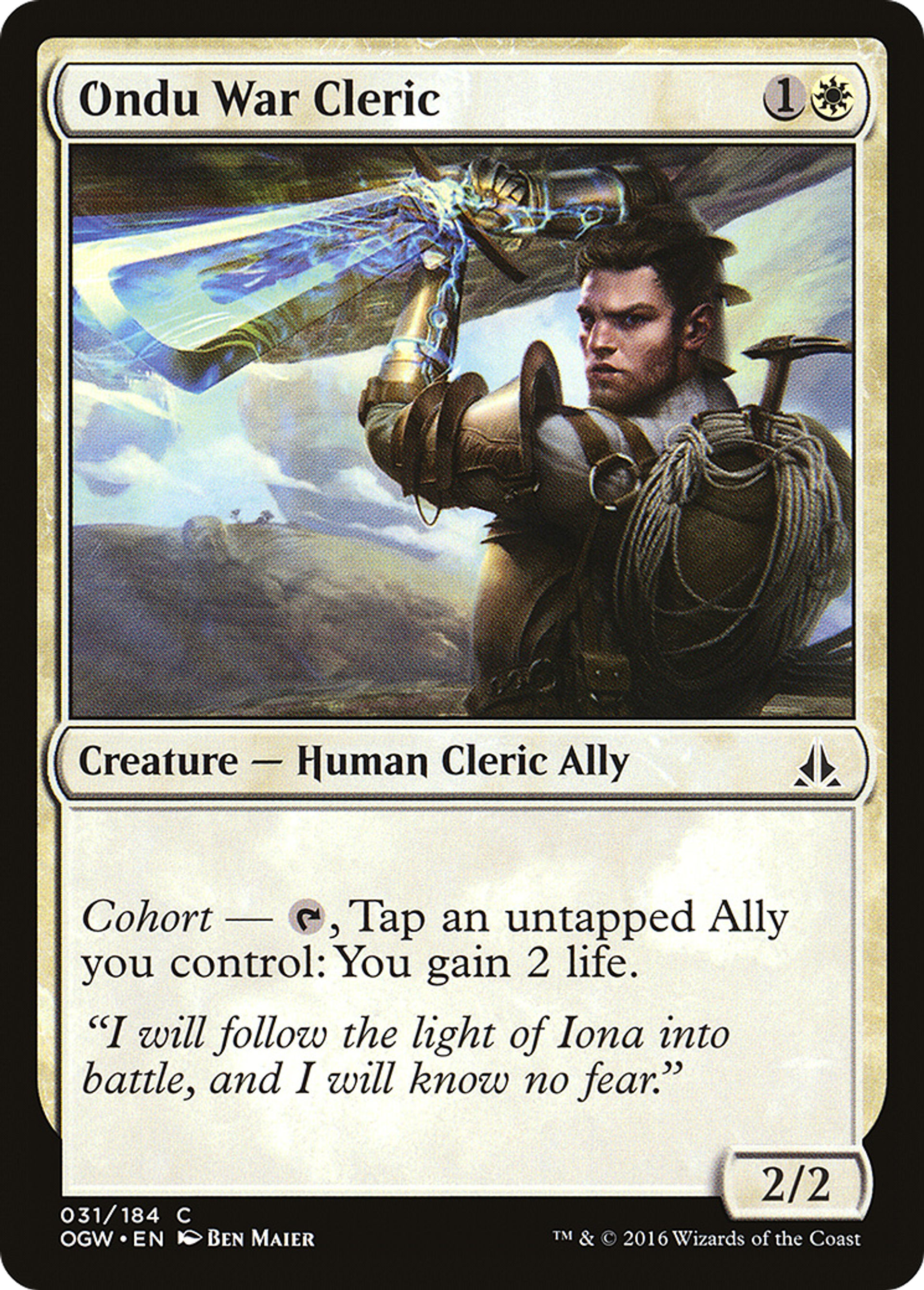 Clerc de guerre du Ondou — Oath of the Gatewatch — Magic: The Gathering