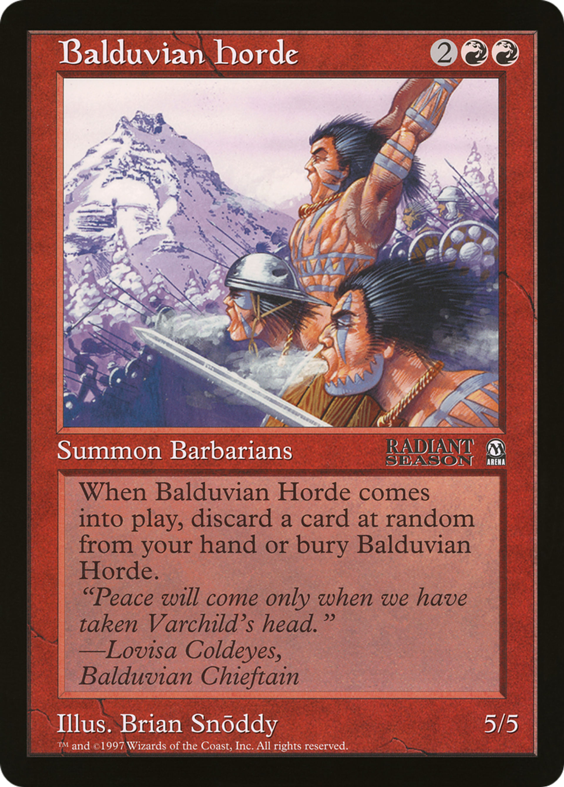 Horde Balduviane — Oversized League Prizes — Magic: The Gathering