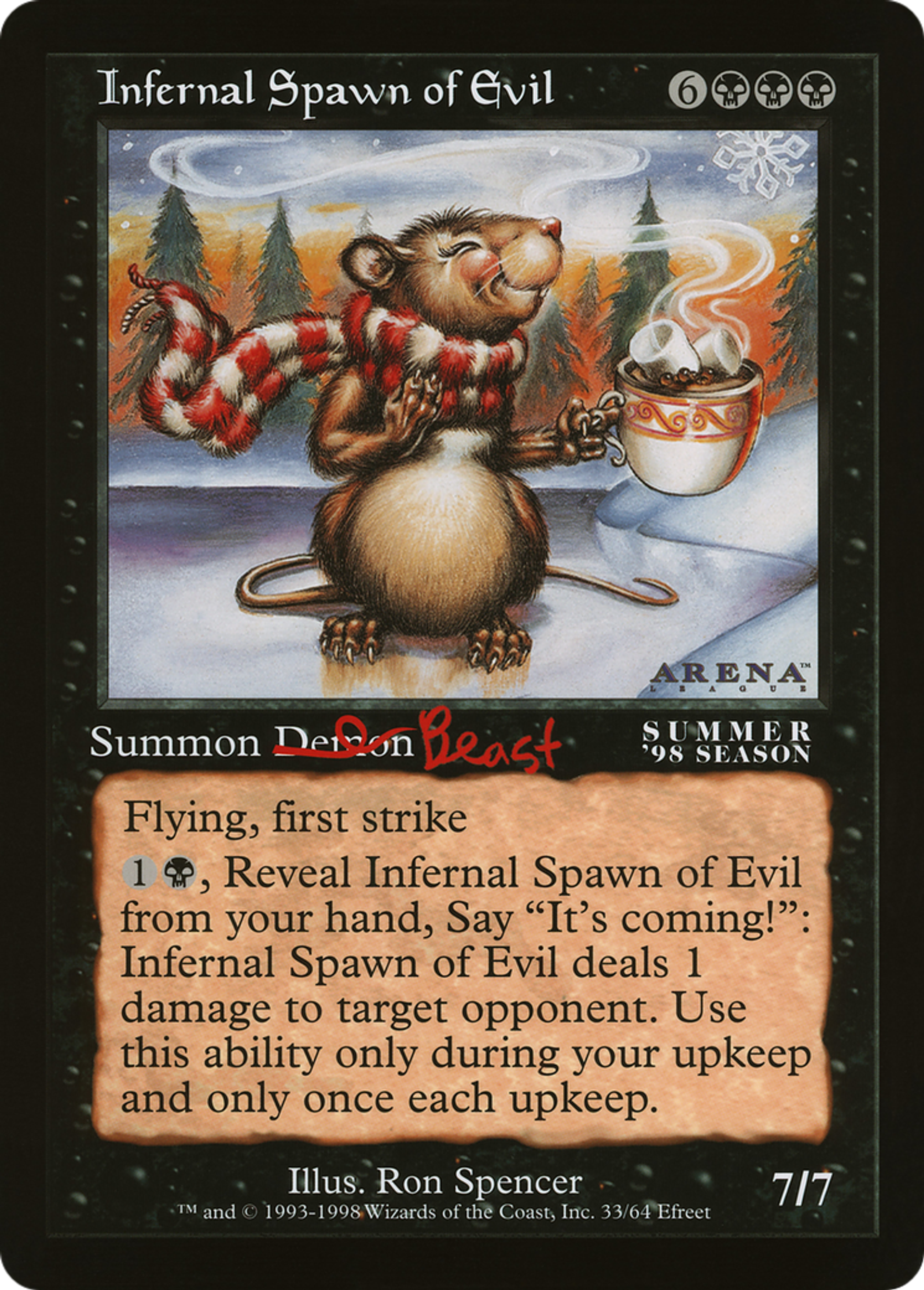 Infernal Spawn of Evil — Oversized League Prizes — Magic: The Gathering