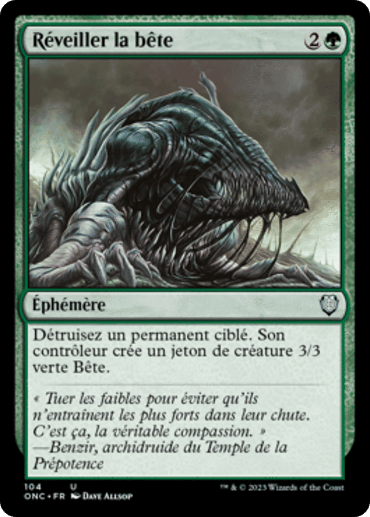 Réveiller la bête from Phyrexia: All Will Be One Commander - Magic: The Gathering
