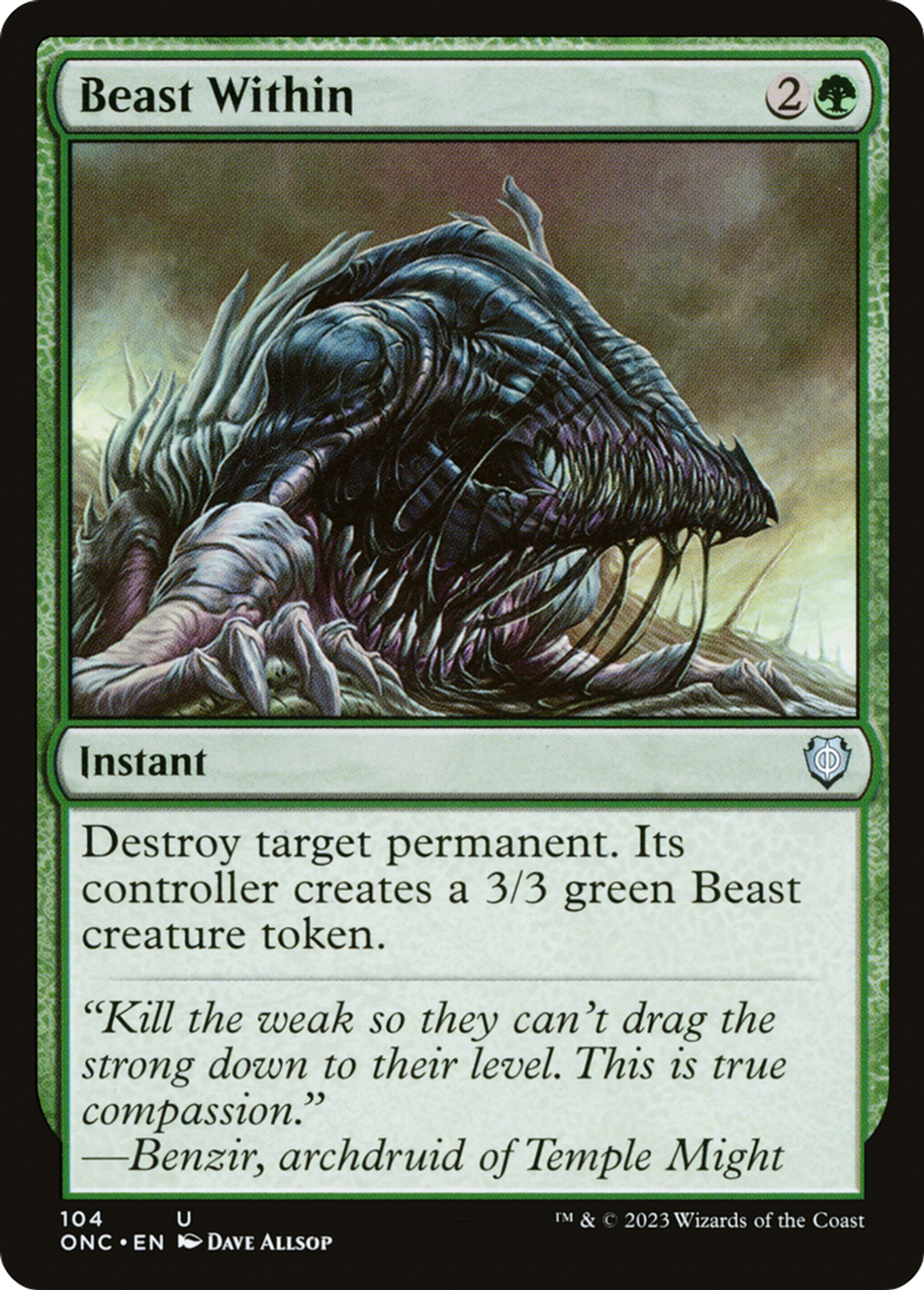 Réveiller la bête — Phyrexia: All Will Be One Commander — Magic: The Gathering