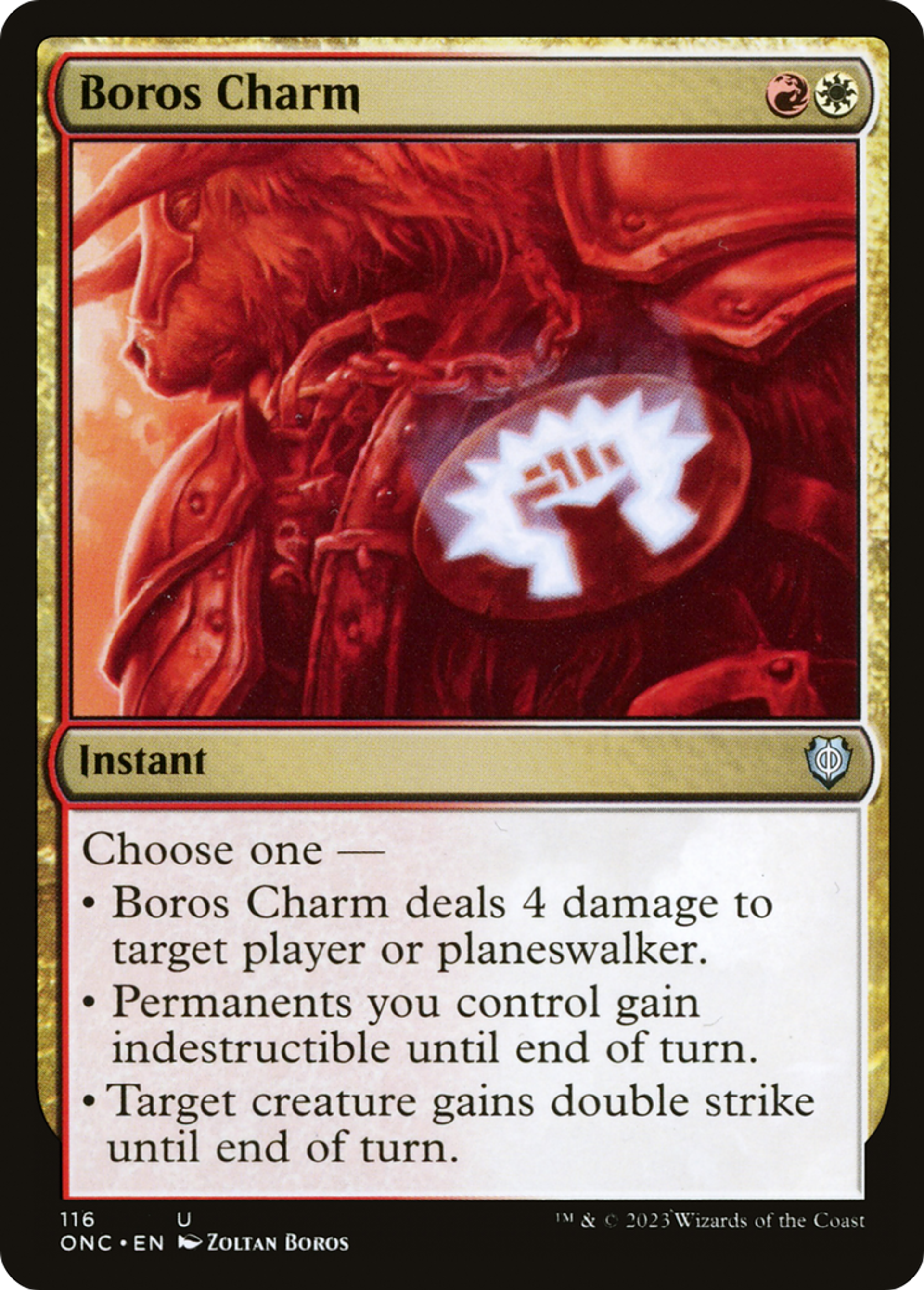 Charme de Boros — Phyrexia: All Will Be One Commander — Magic: The Gathering