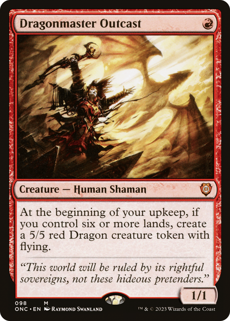 Dragonmaster Outcast — Phyrexia: All Will Be One Commander — Magic: The Gathering