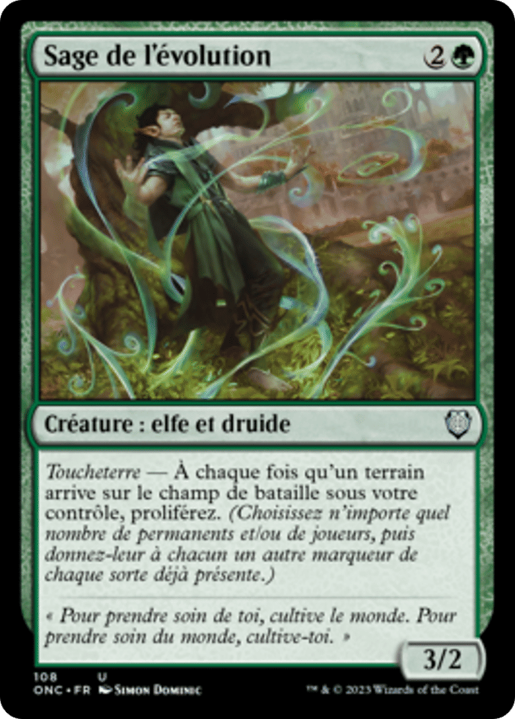 Sage de l'évolution — Phyrexia: All Will Be One Commander — Magic: The Gathering