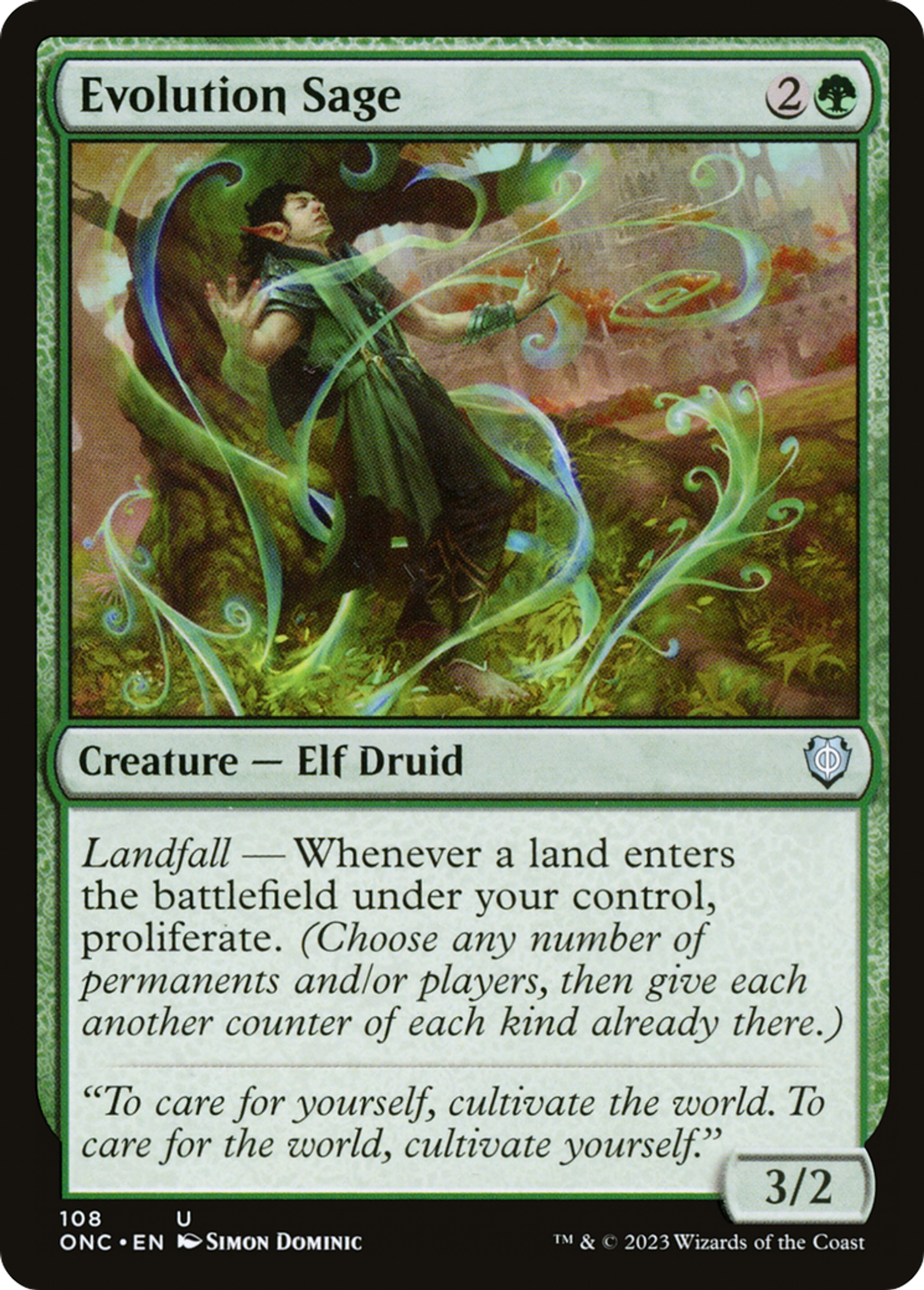 Sage de l'évolution — Phyrexia: All Will Be One Commander — Magic: The Gathering