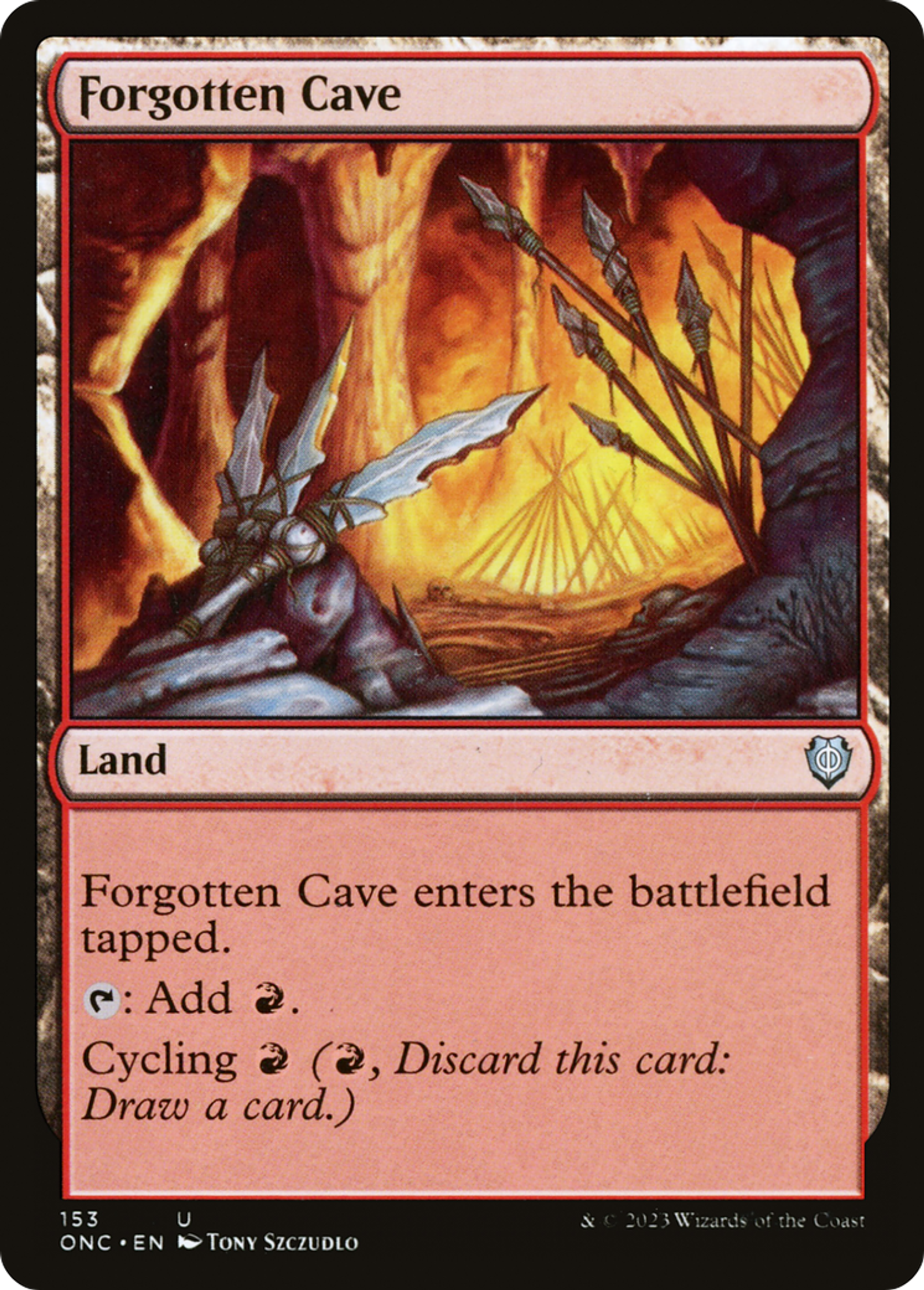 Caverne oubliée — Phyrexia: All Will Be One Commander — Magic: The Gathering