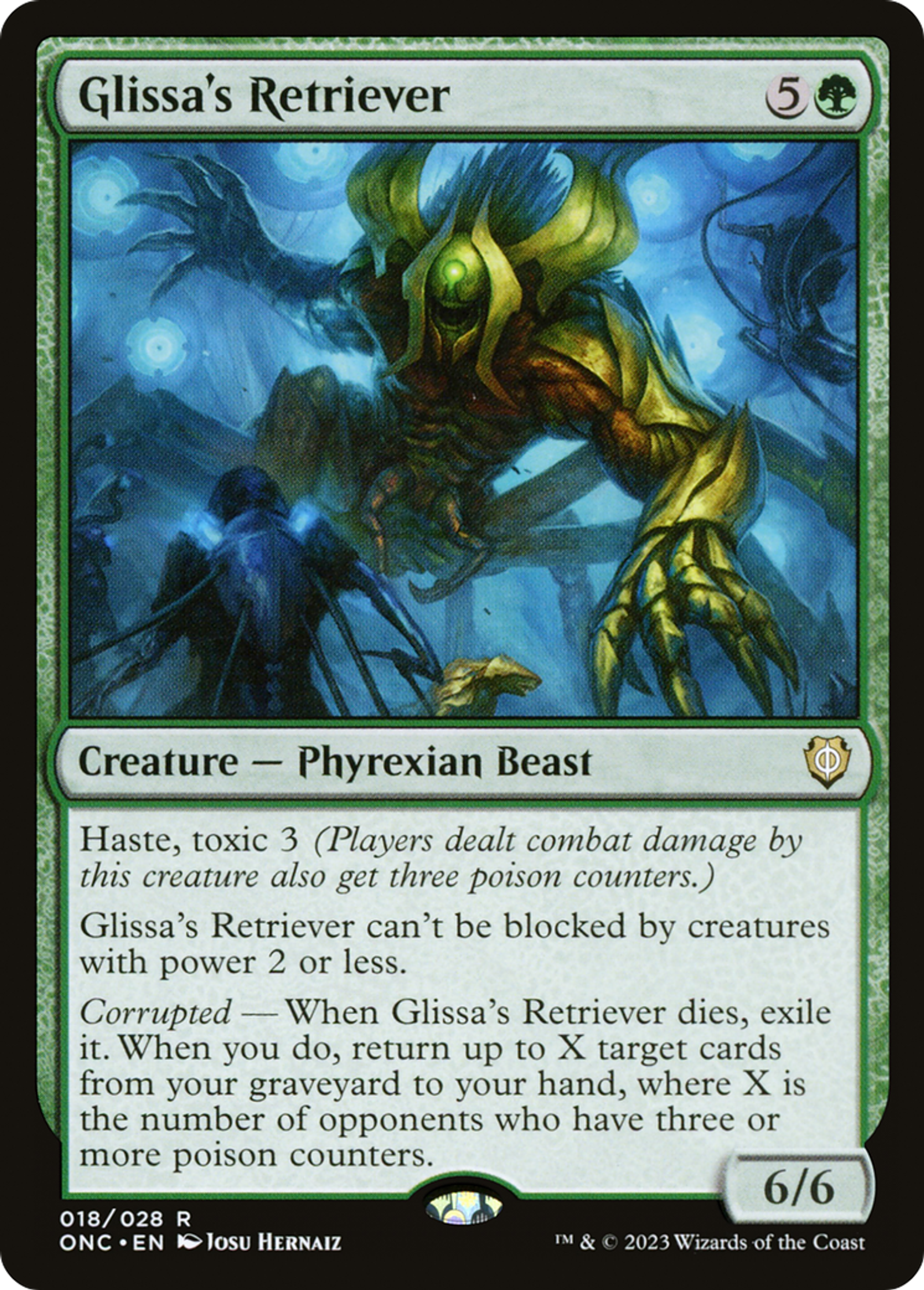 Récupérateur de Glissa — Phyrexia: All Will Be One Commander — Magic: The Gathering