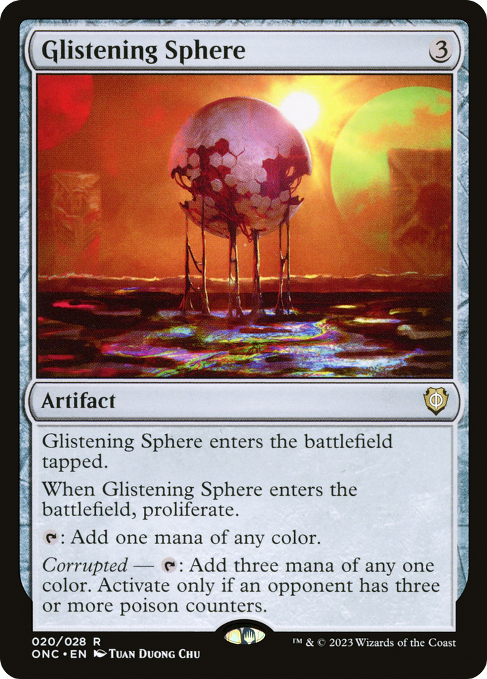 Sphère luisante — Phyrexia: All Will Be One Commander — Magic: The Gathering