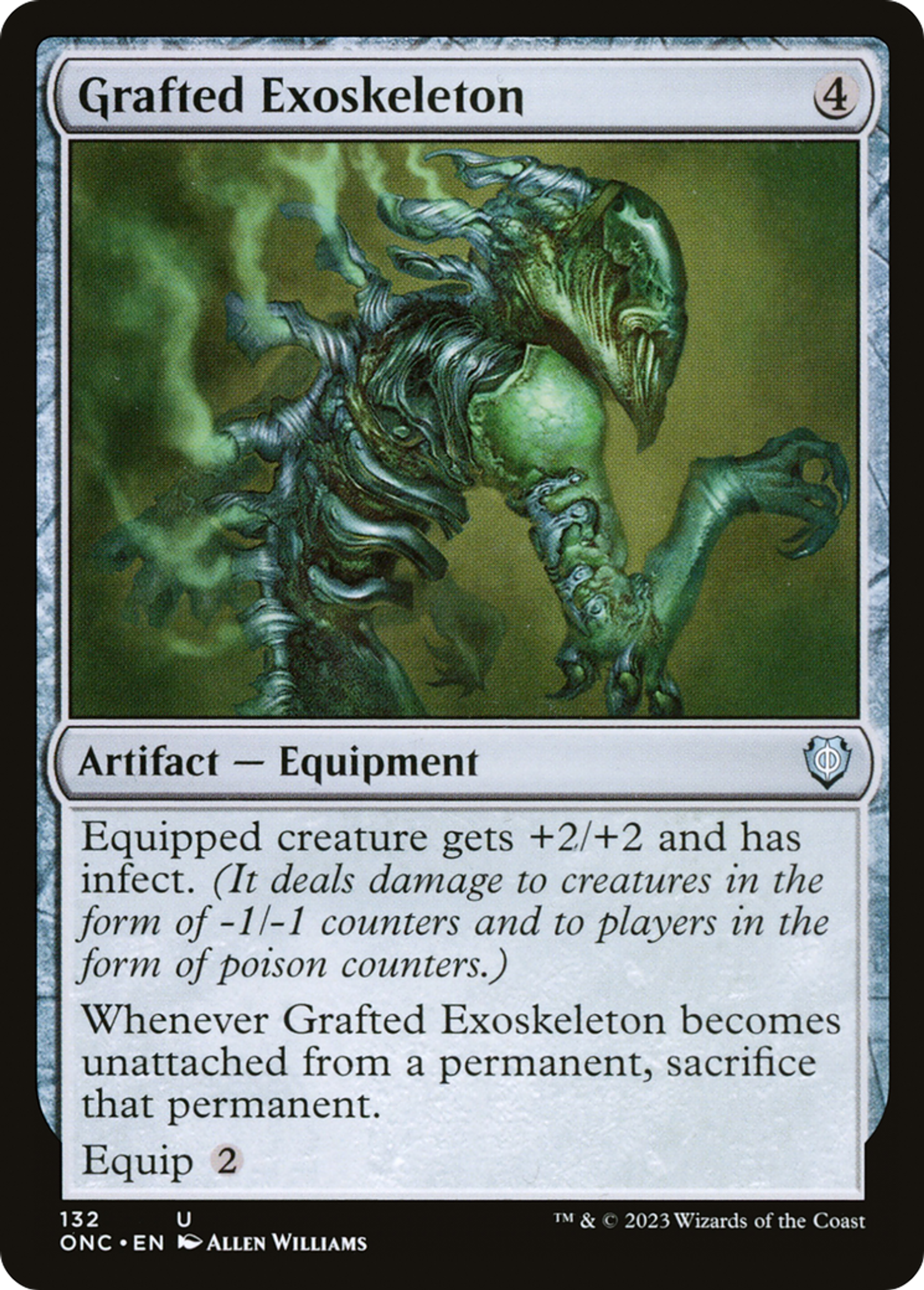 Exosquelette greffé — Phyrexia: All Will Be One Commander — Magic: The Gathering