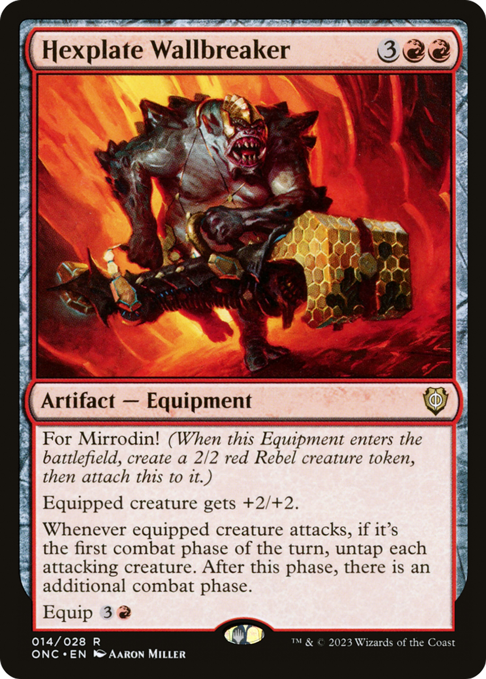 Brisemur d'hexaplaques — Phyrexia: All Will Be One Commander — Magic: The Gathering