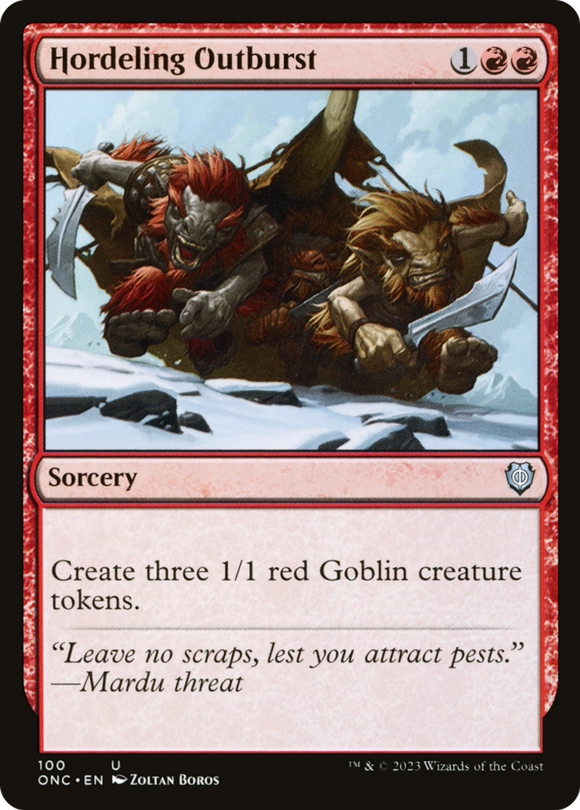 Surgissement de hordelins — Phyrexia: All Will Be One Commander — Magic: The Gathering