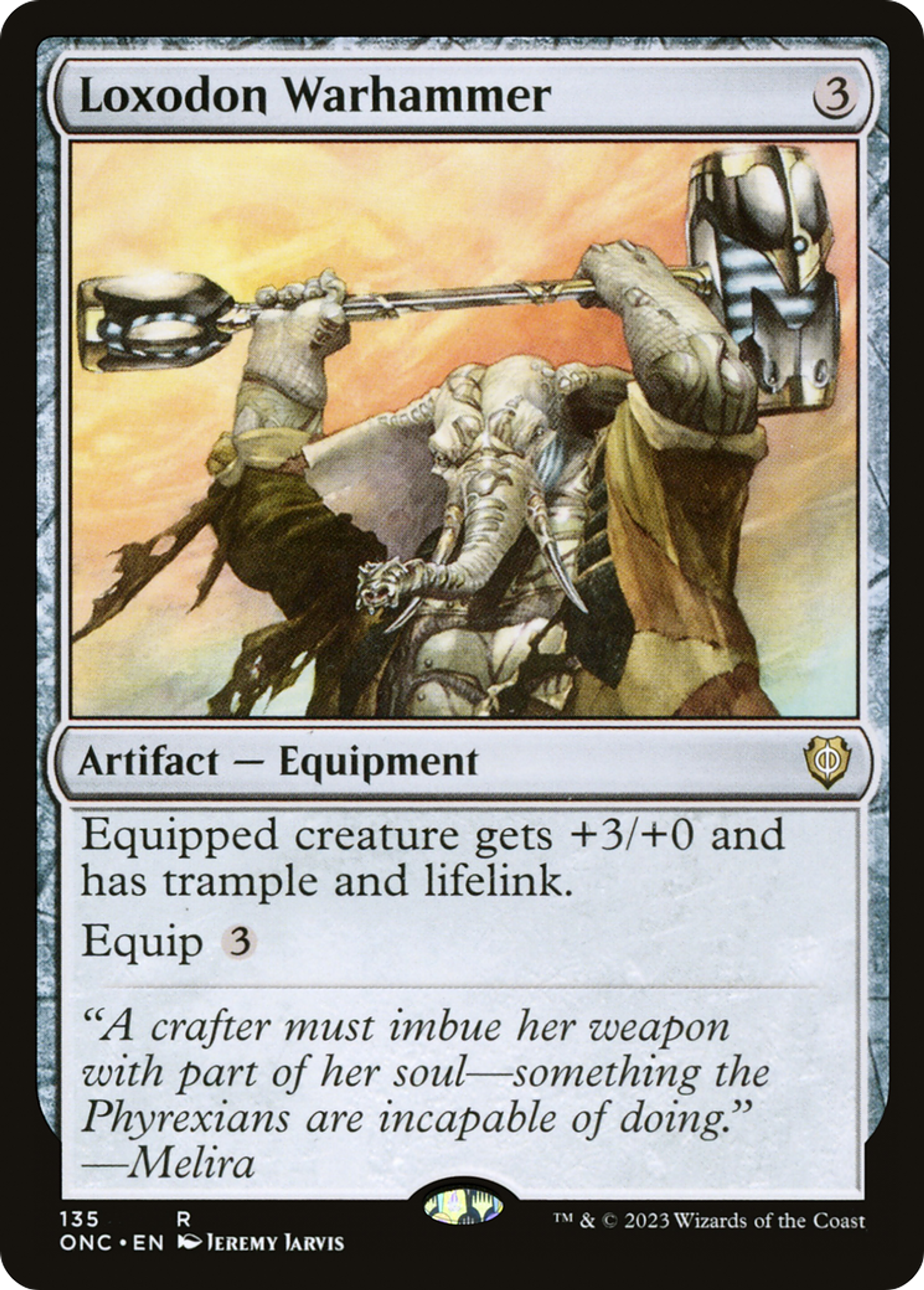 Marteau de guerre loxodon — Phyrexia: All Will Be One Commander — Magic: The Gathering