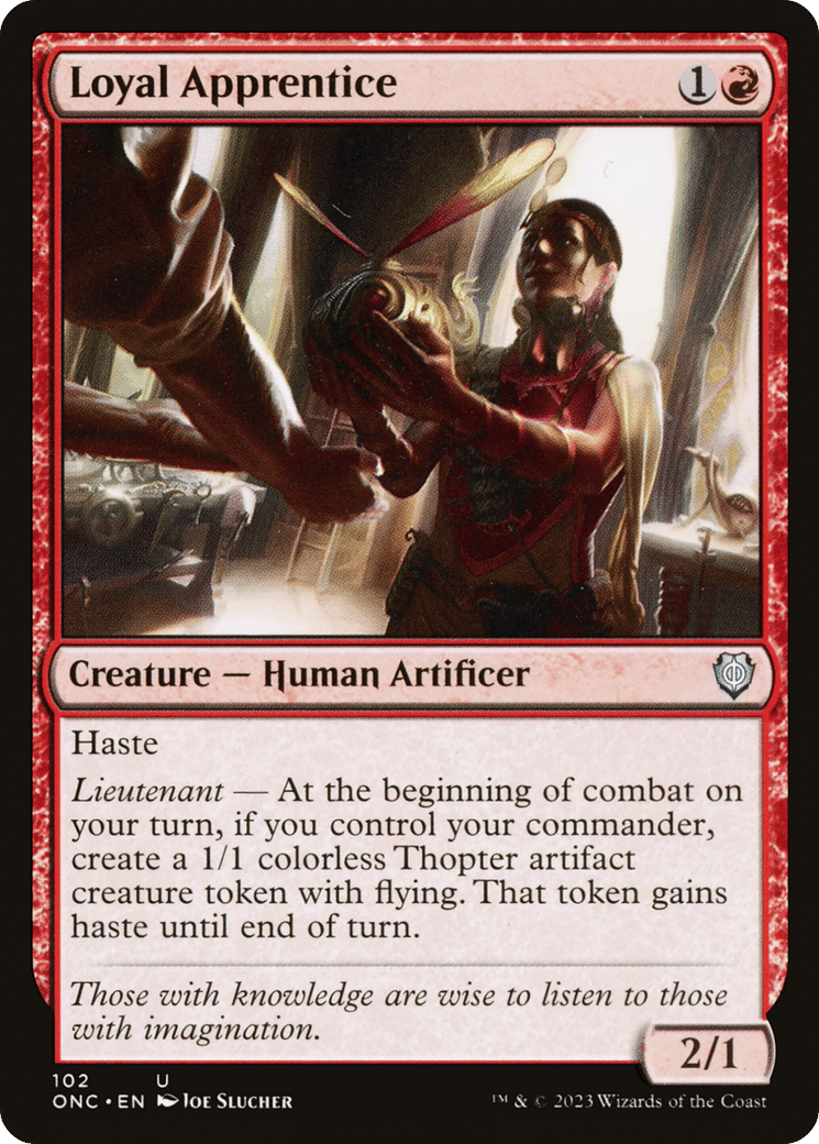 Loyal Apprentice — Phyrexia: All Will Be One Commander — Magic: The Gathering
