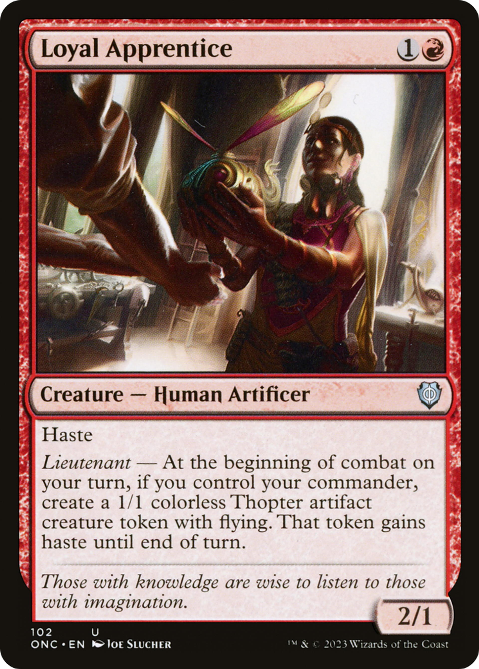 Apprentie loyale — Phyrexia: All Will Be One Commander — Magic: The Gathering