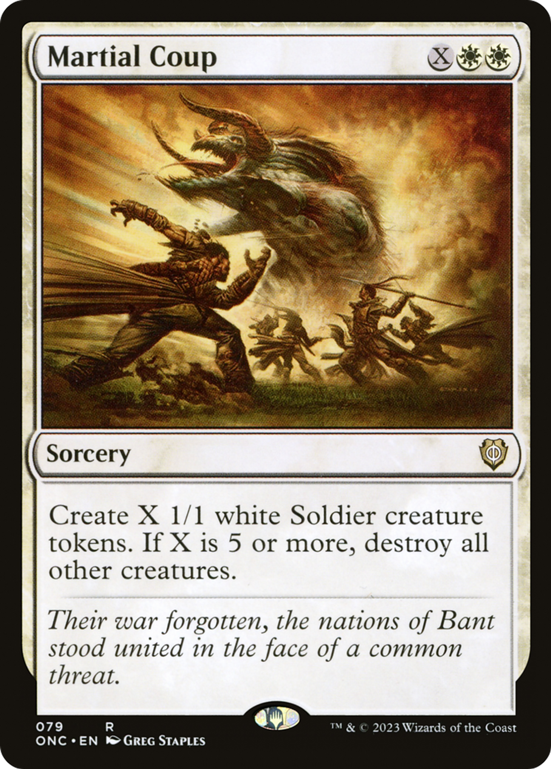 Coup d'état militaire — Phyrexia: All Will Be One Commander — Magic: The Gathering