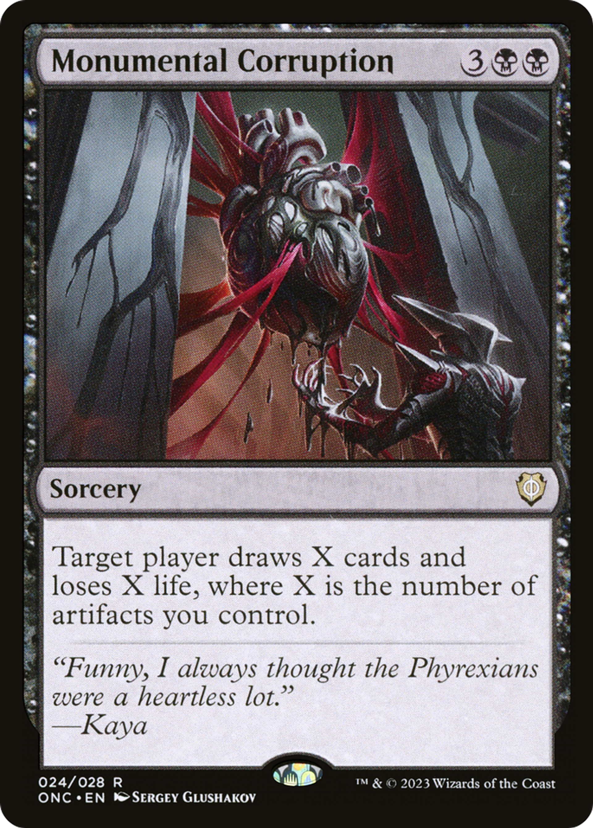 Corruption monumentale — Phyrexia: All Will Be One Commander — Magic: The Gathering