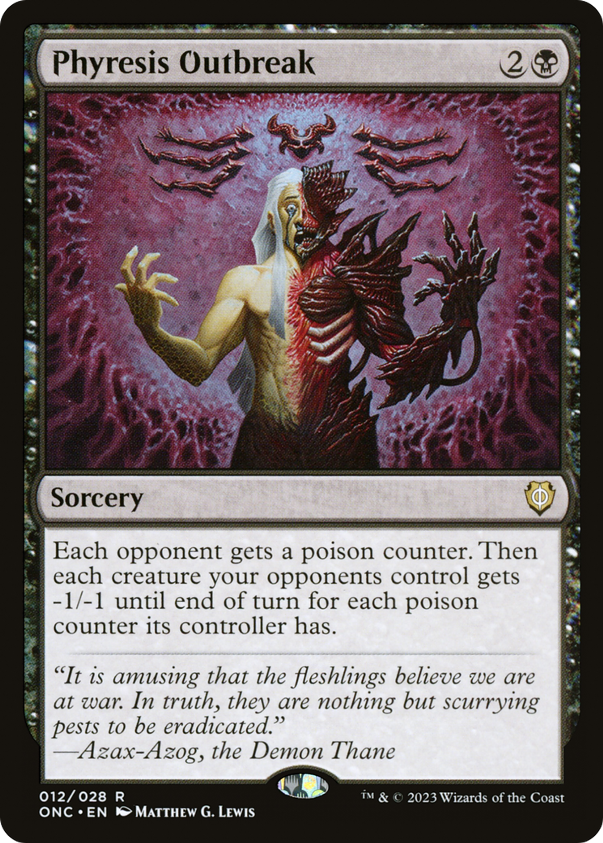 Phyresis Outbreak — Phyrexia: All Will Be One Commander — Magic: The Gathering