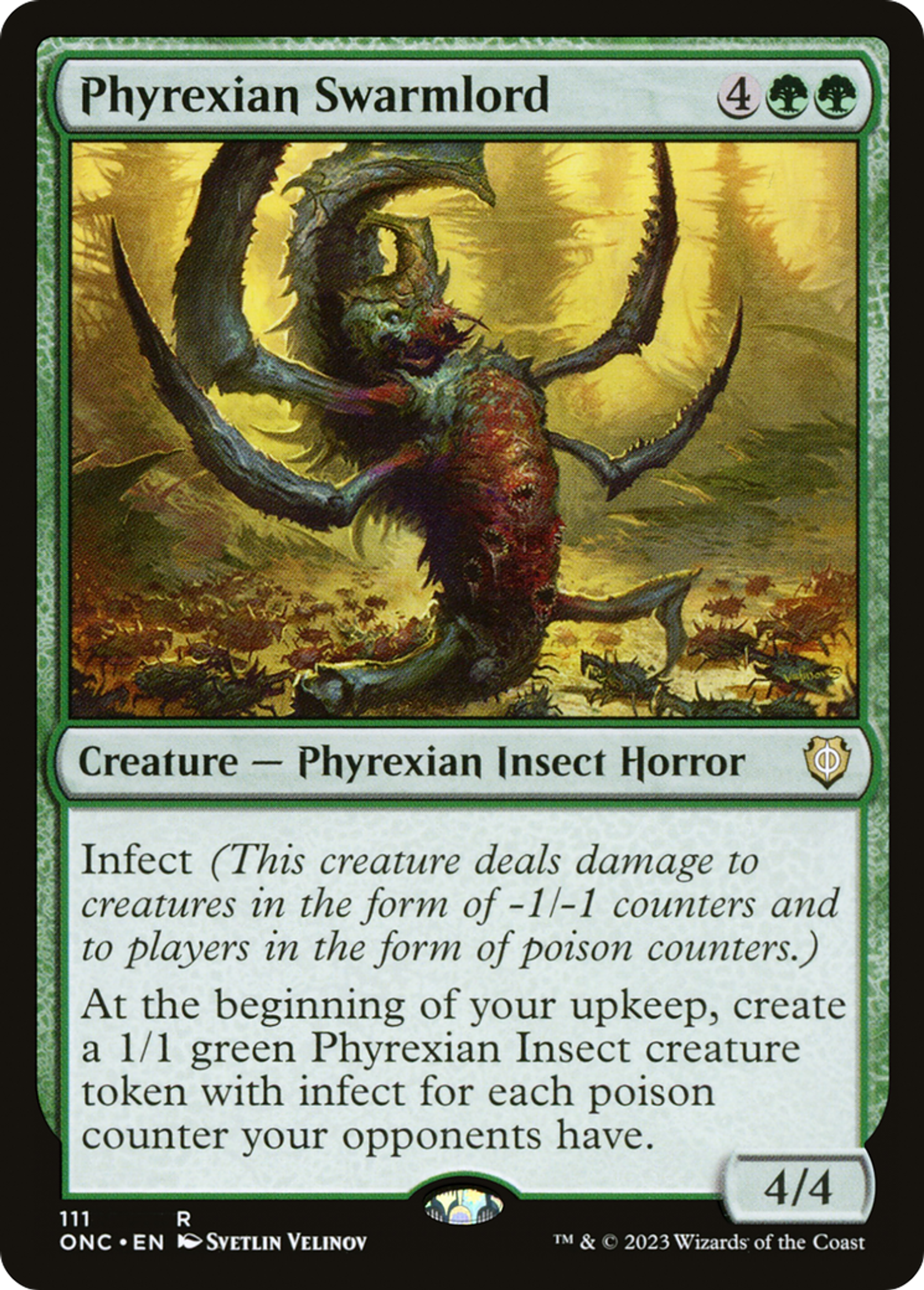 Seigneur d'essaim phyrexian — Phyrexia: All Will Be One Commander — Magic: The Gathering