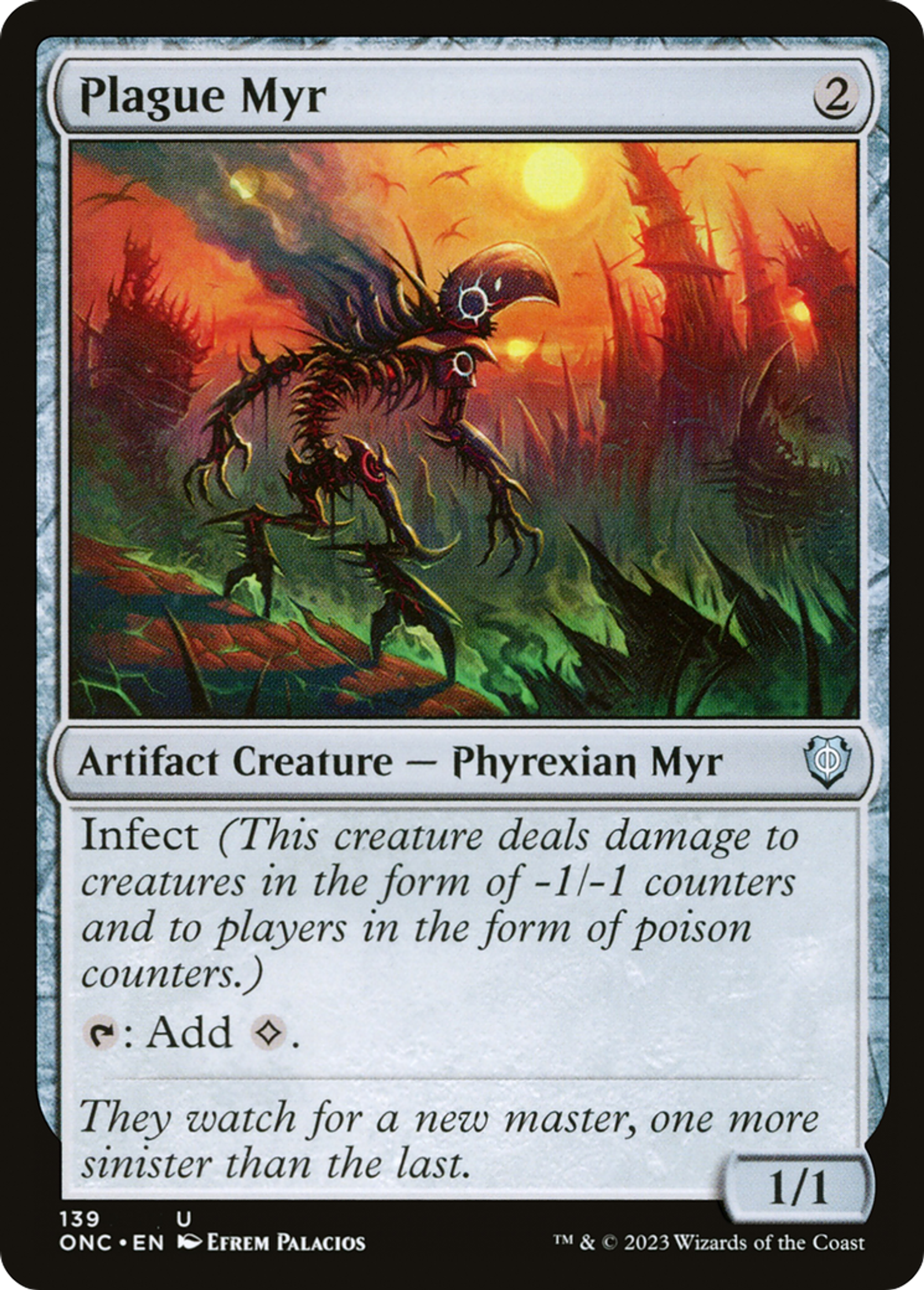 Myr de peste — Phyrexia: All Will Be One Commander — Magic: The Gathering
