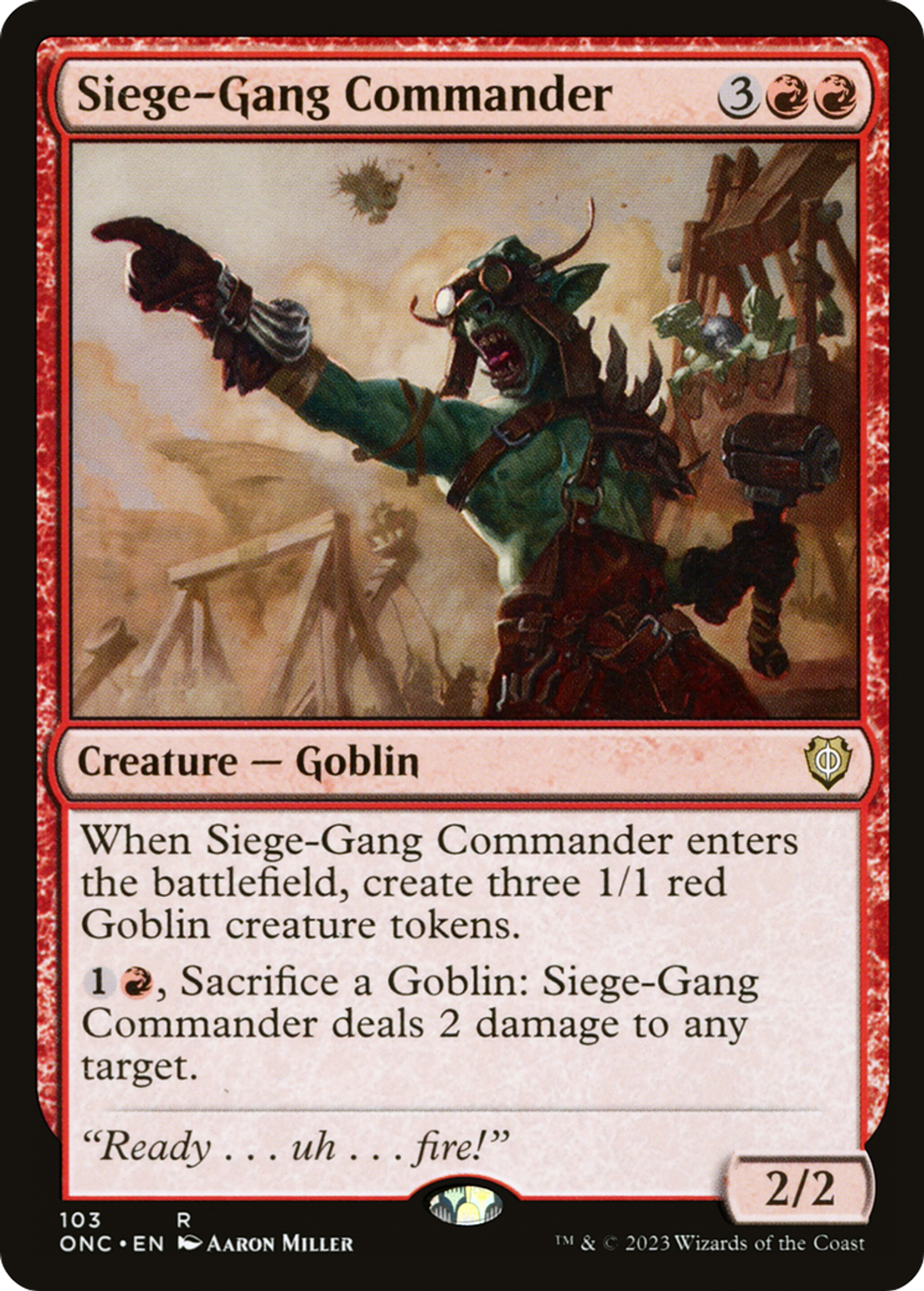 Commandant des assiégeants — Phyrexia: All Will Be One Commander — Magic: The Gathering