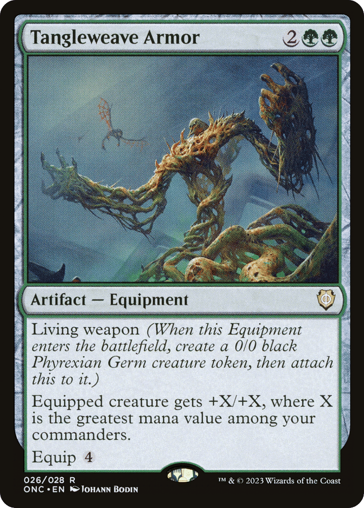 Tangleweave Armor — Phyrexia: All Will Be One Commander — Magic: The Gathering