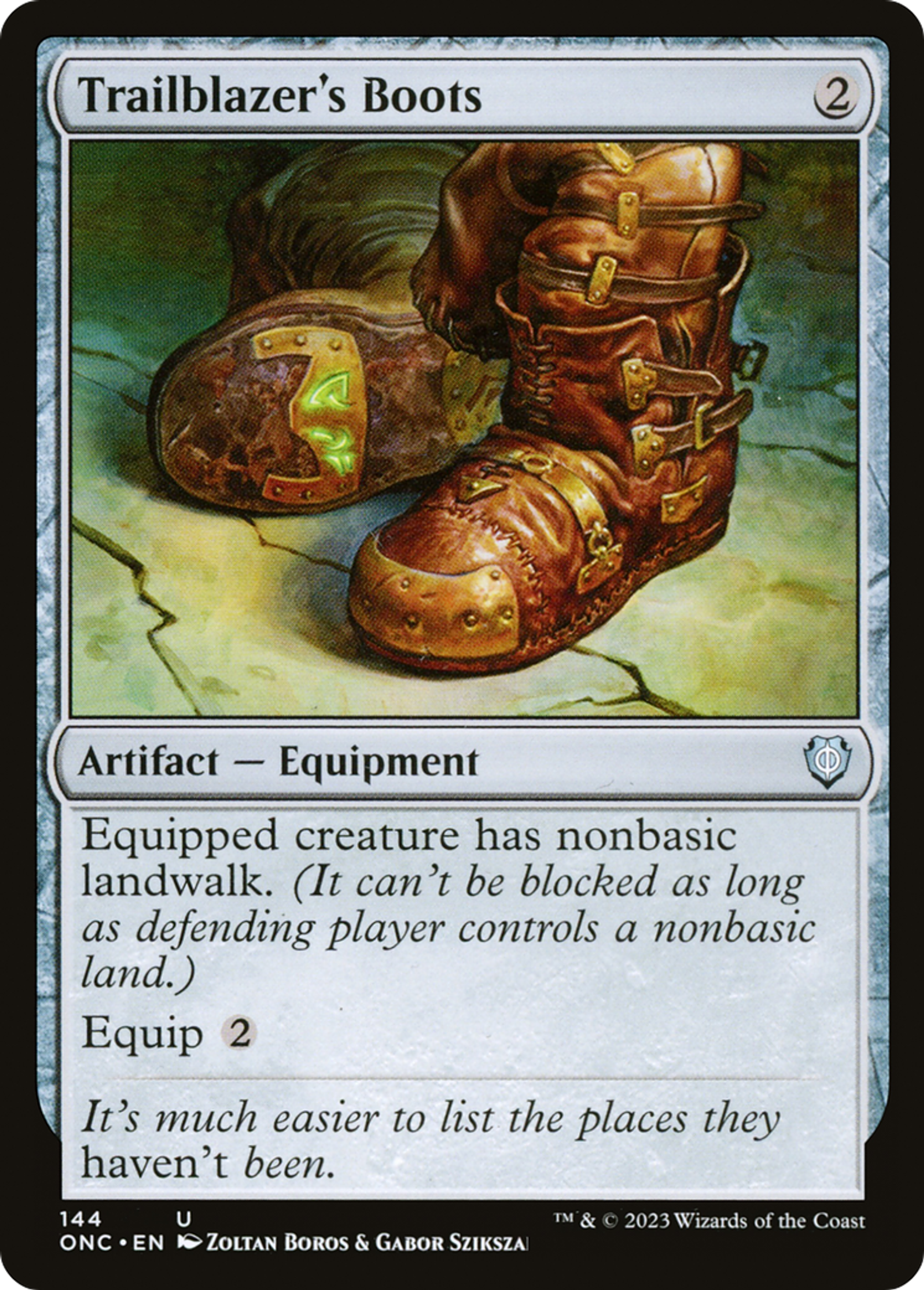 Bottes de pionnier — Phyrexia: All Will Be One Commander — Magic: The Gathering