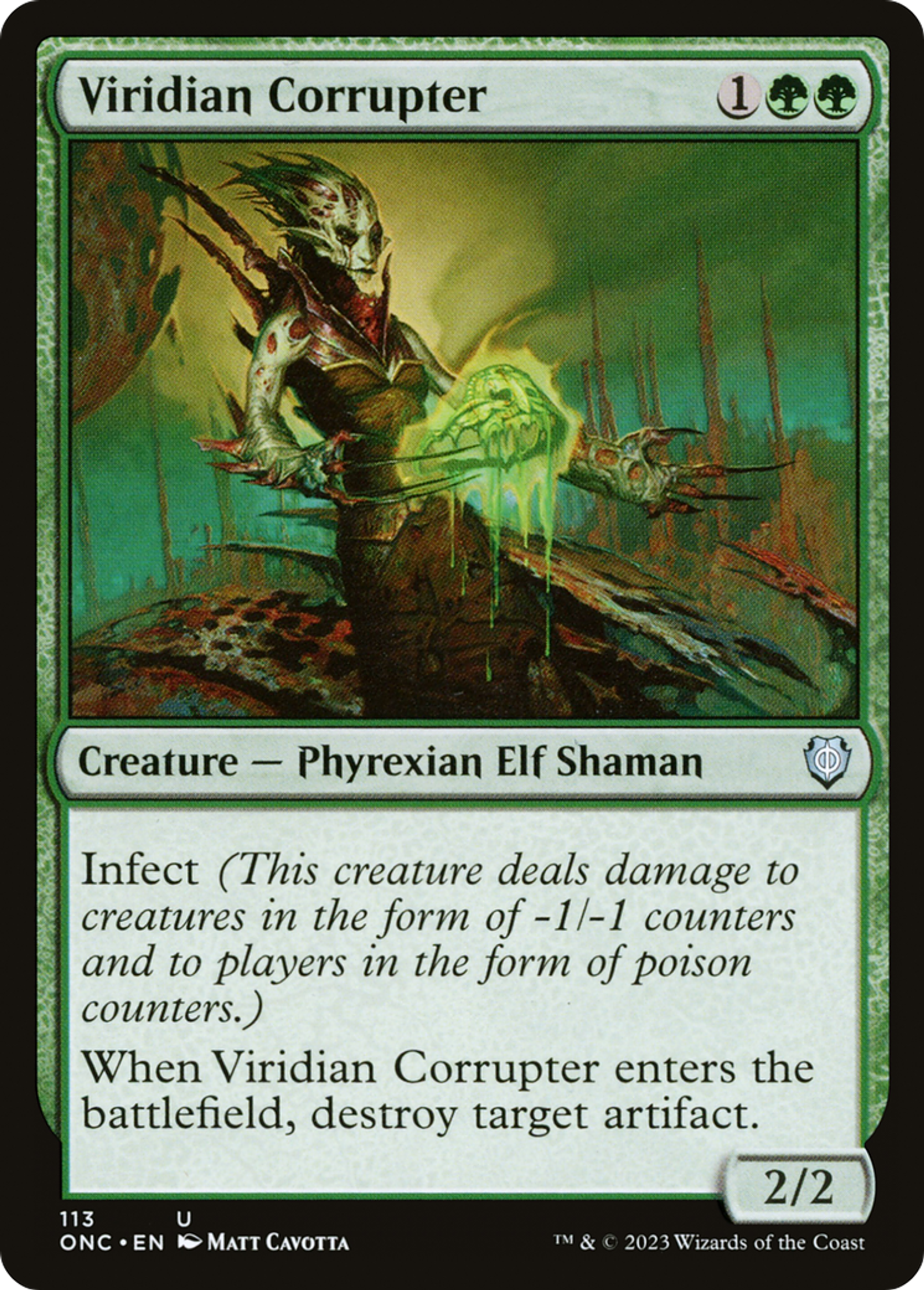 Corrupteur viridian — Phyrexia: All Will Be One Commander — Magic: The Gathering