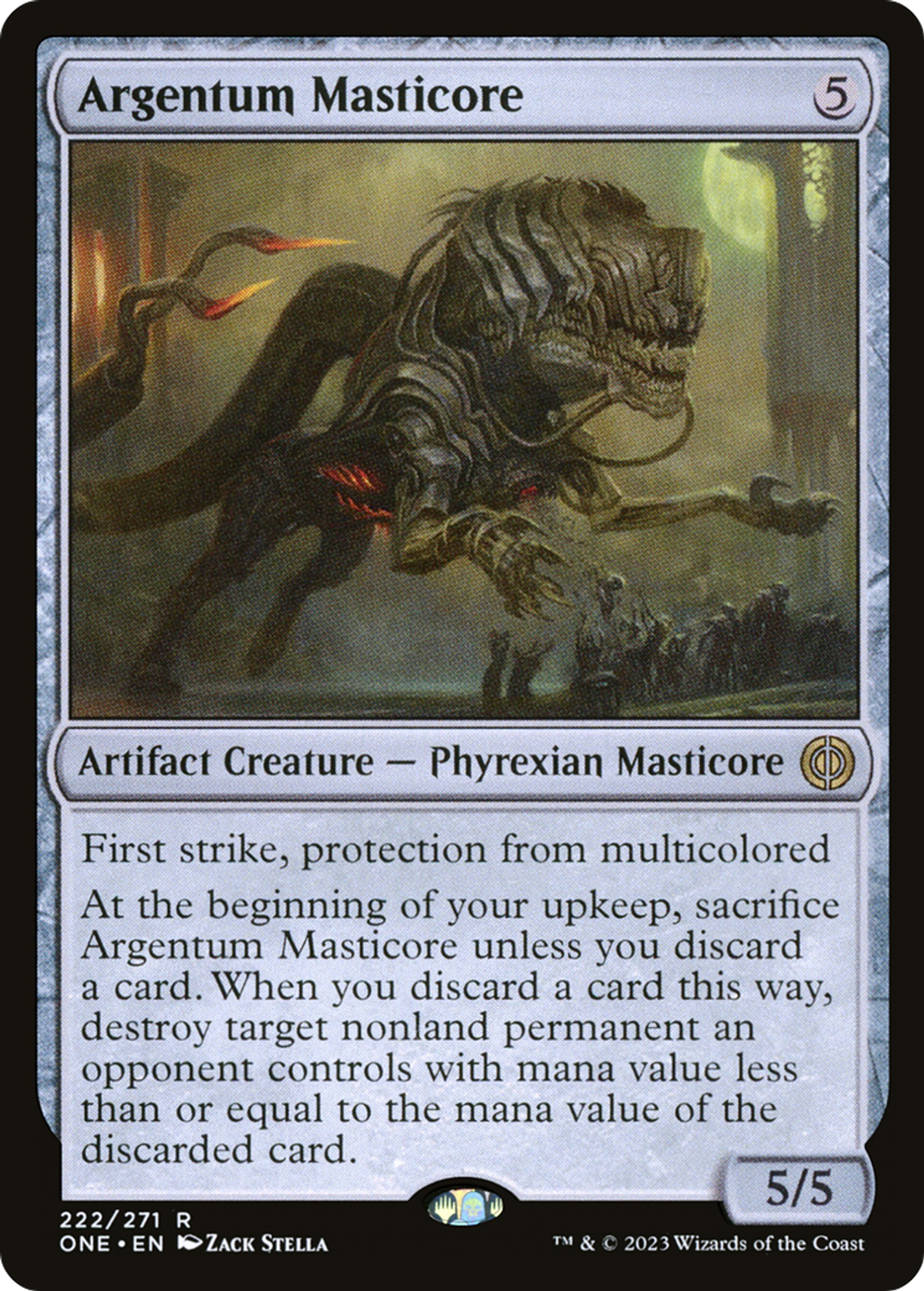 Masticore d'argentum — Phyrexia: All Will Be One — Magic: The Gathering