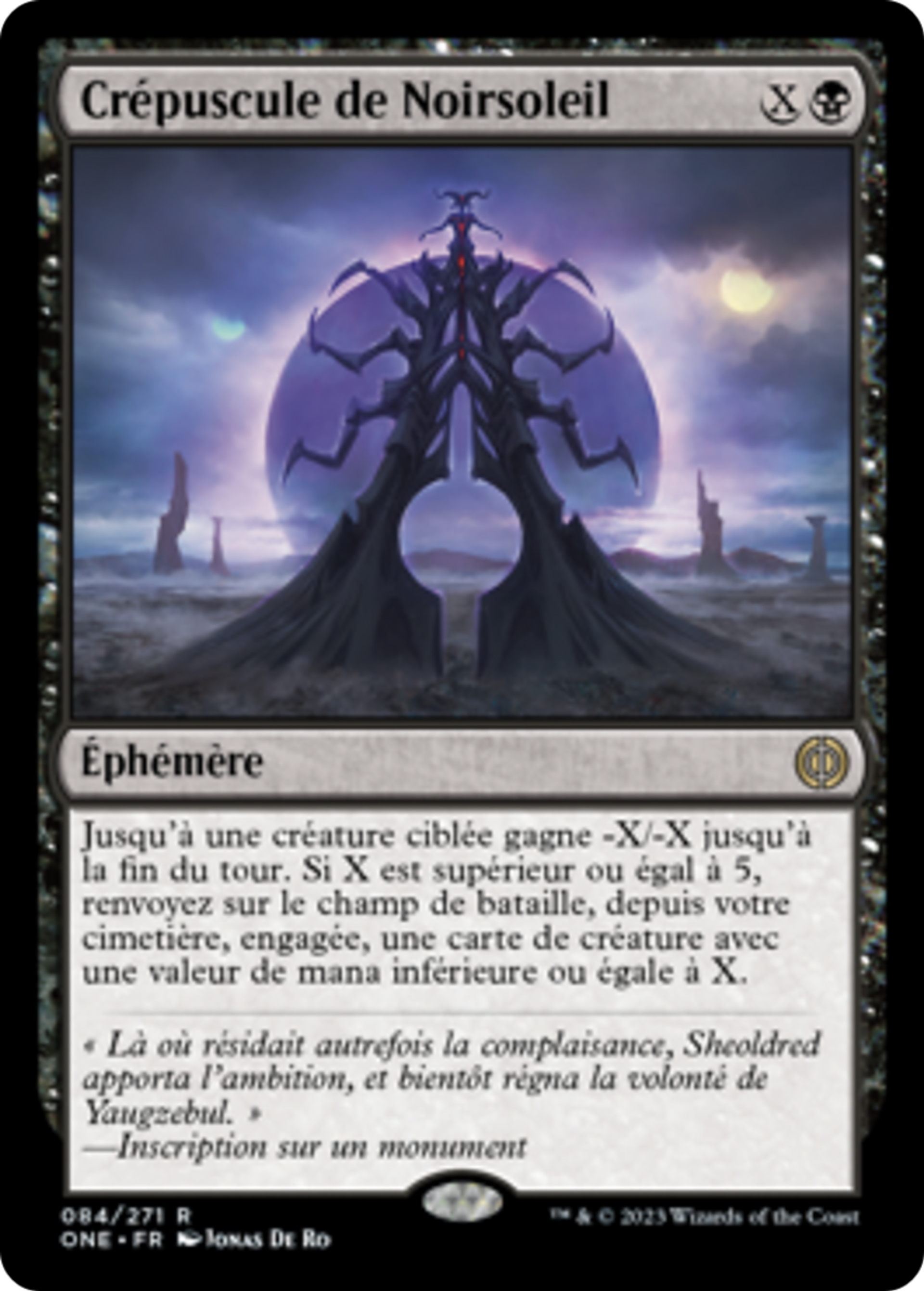 Crépuscule de Noirsoleil — Phyrexia: All Will Be One — Magic: The Gathering
