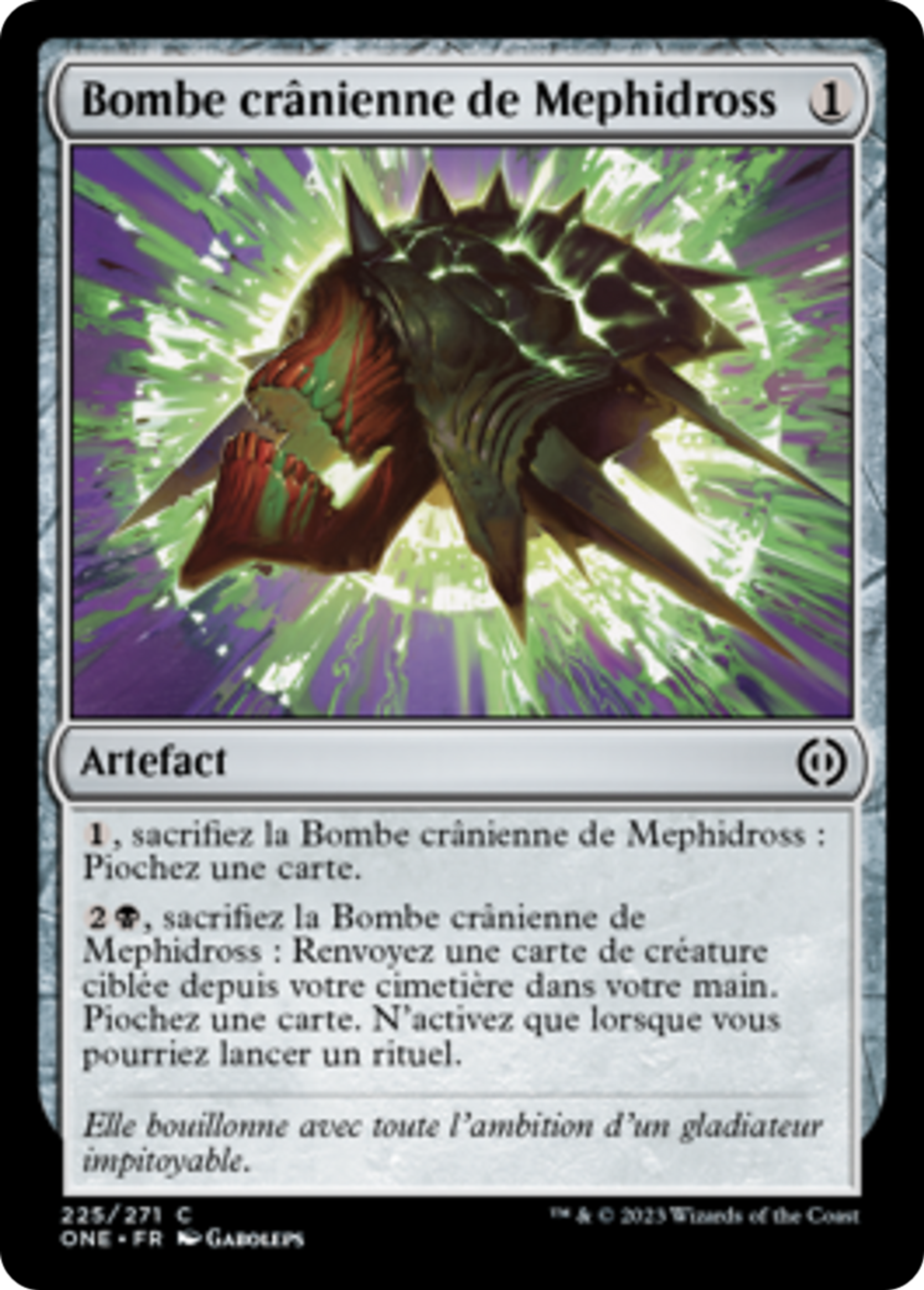 Bombe crânienne de Mephidross — Phyrexia: All Will Be One — Magic: The Gathering