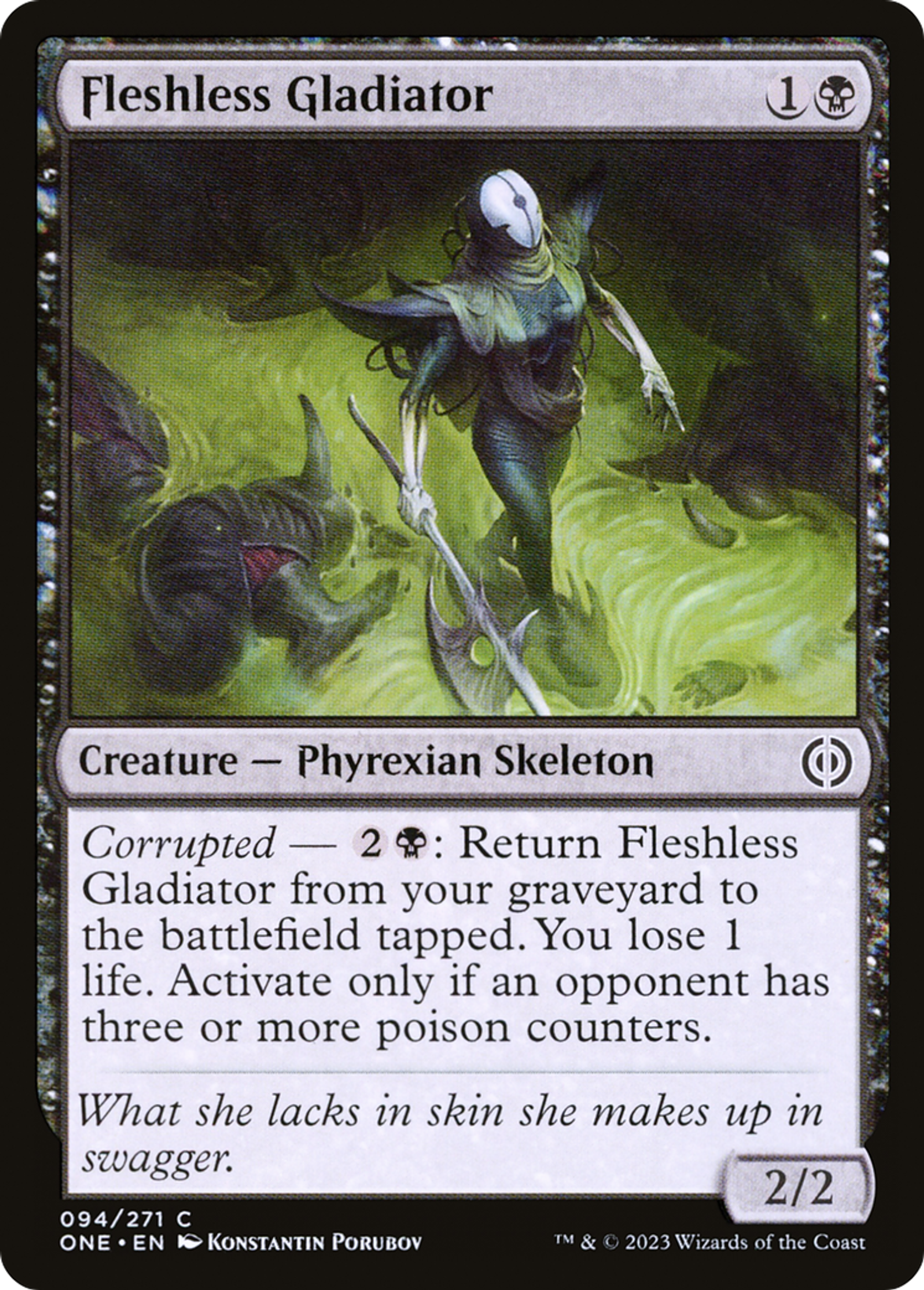 Gladiatrice décharnée — Phyrexia: All Will Be One — Magic: The Gathering