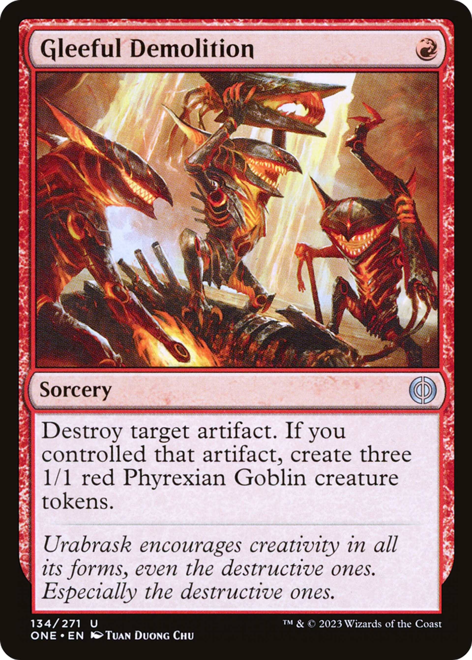 Gleeful Demolition — Phyrexia: All Will Be One — Magic: The Gathering