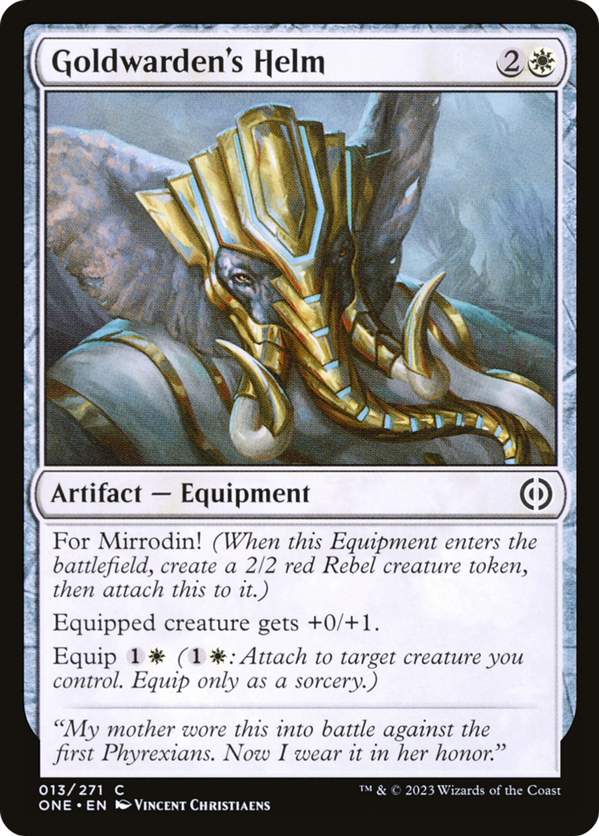 Heaume de gardoré — Phyrexia: All Will Be One — Magic: The Gathering