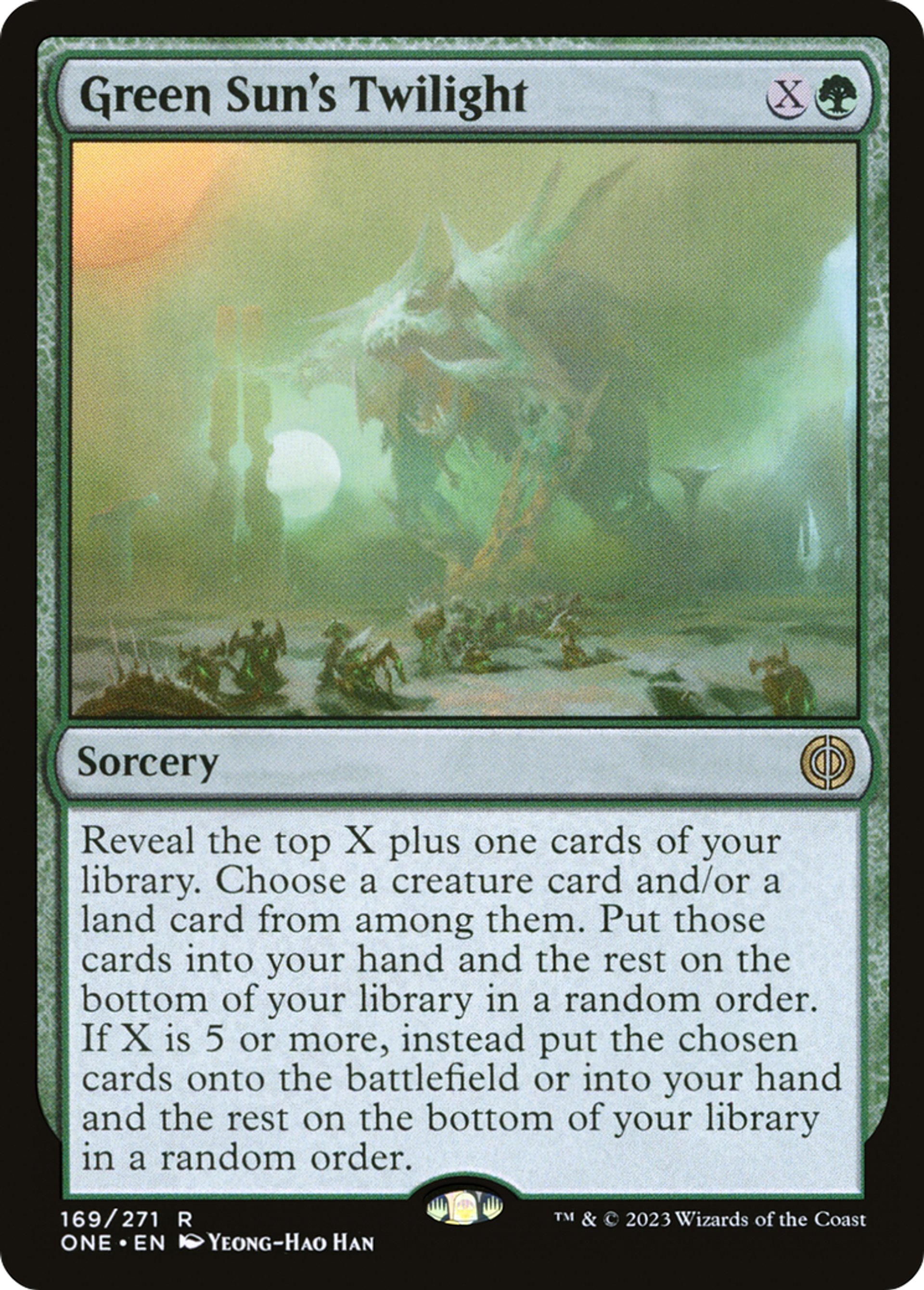 Crépuscule de Vertsoleil — Phyrexia: All Will Be One — Magic: The Gathering