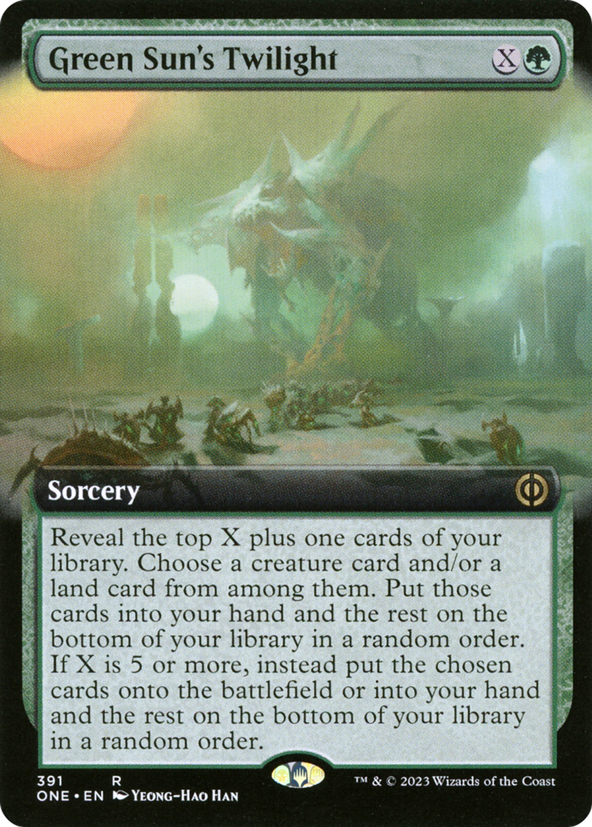Crépuscule de Vertsoleil — Phyrexia: All Will Be One — Magic: The Gathering