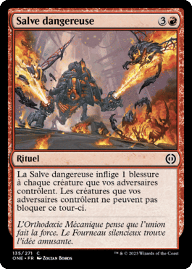 Salve dangereuse — Phyrexia: All Will Be One — Magic: The Gathering