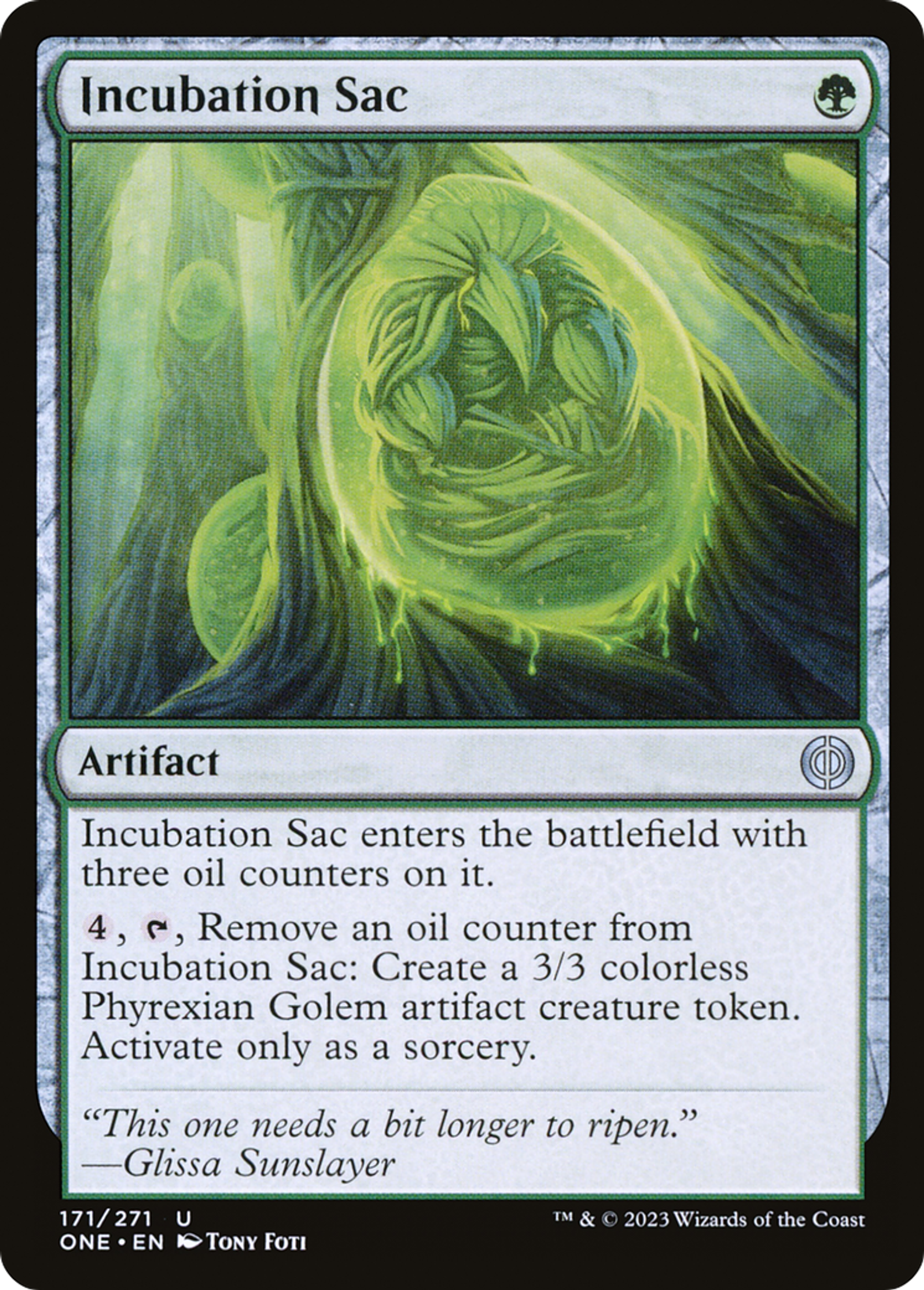 Sac d'incubation — Phyrexia: All Will Be One — Magic: The Gathering