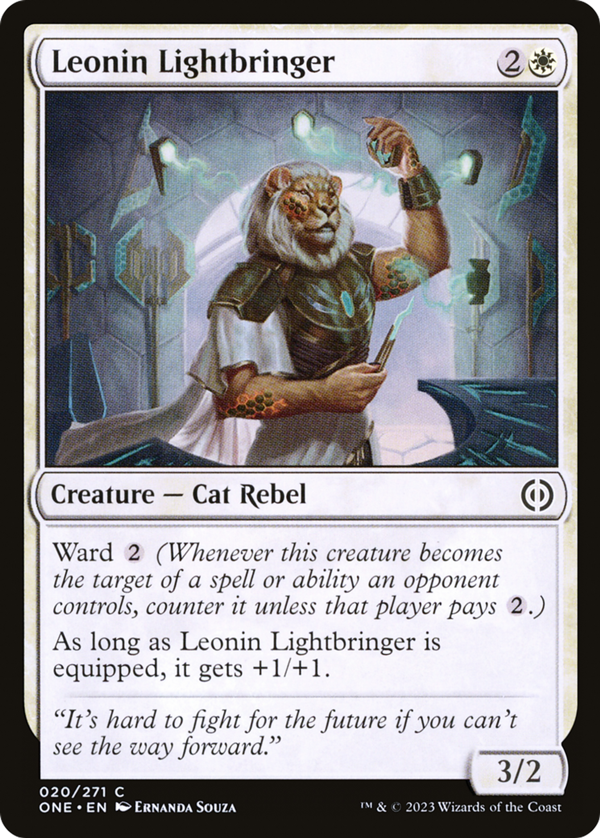 Porteur de la lumière léonin — Phyrexia: All Will Be One — Magic: The Gathering