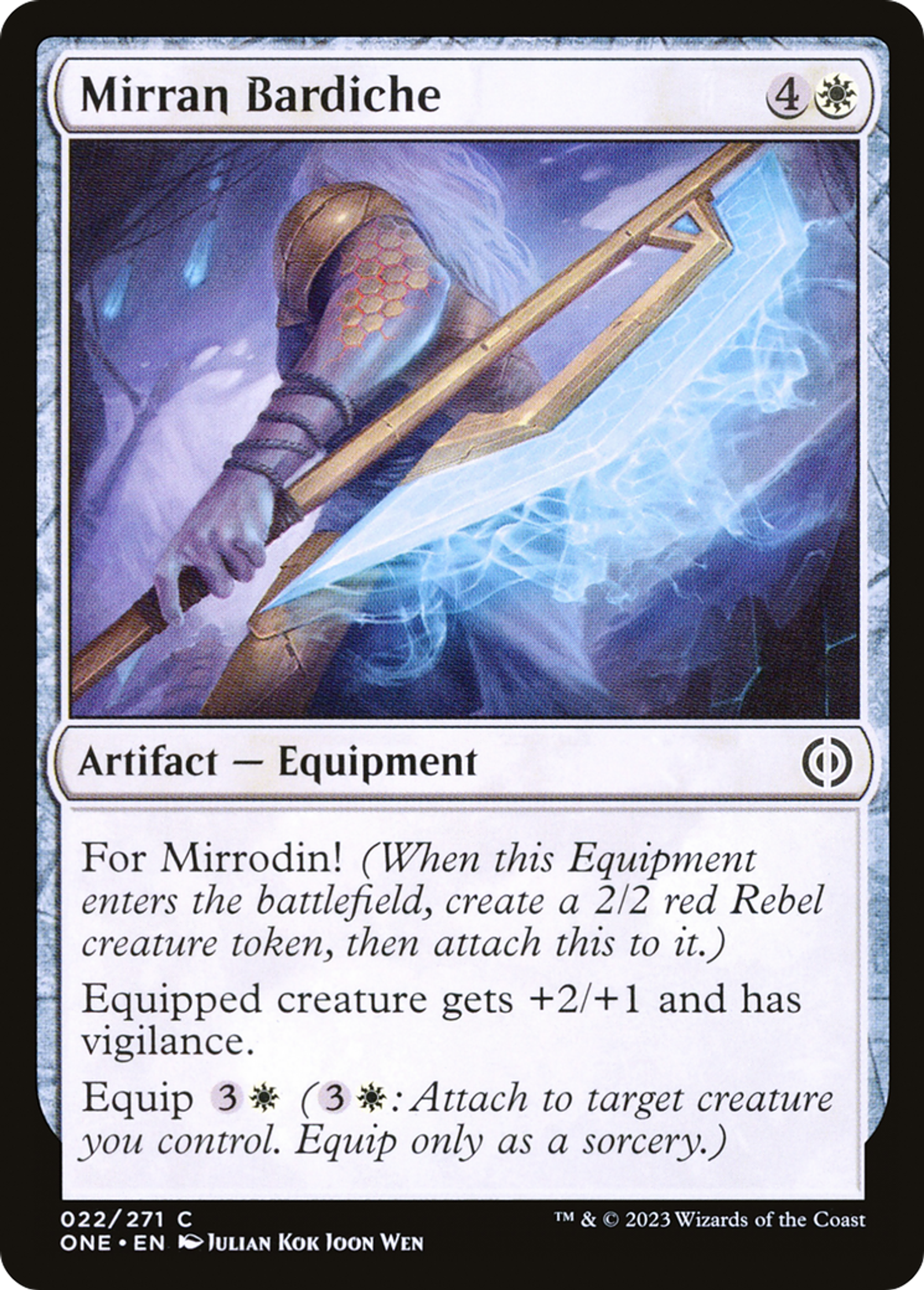 Mirran Bardiche — Phyrexia: All Will Be One — Magic: The Gathering
