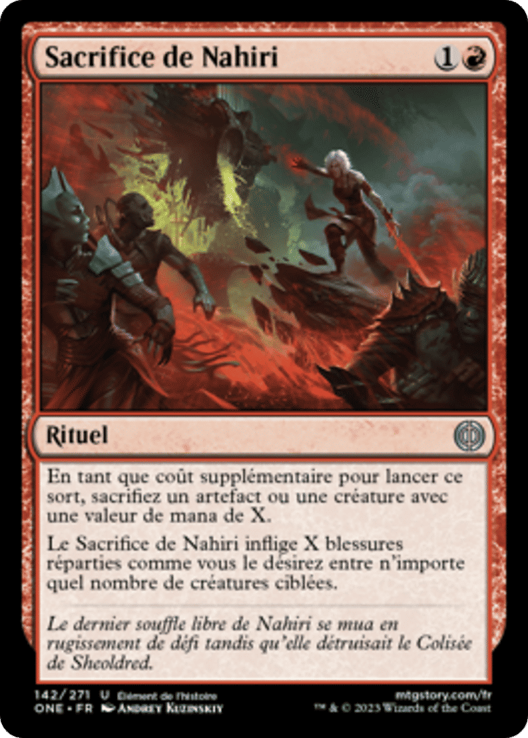 Sacrifice de Nahiri — Phyrexia: All Will Be One — Magic: The Gathering