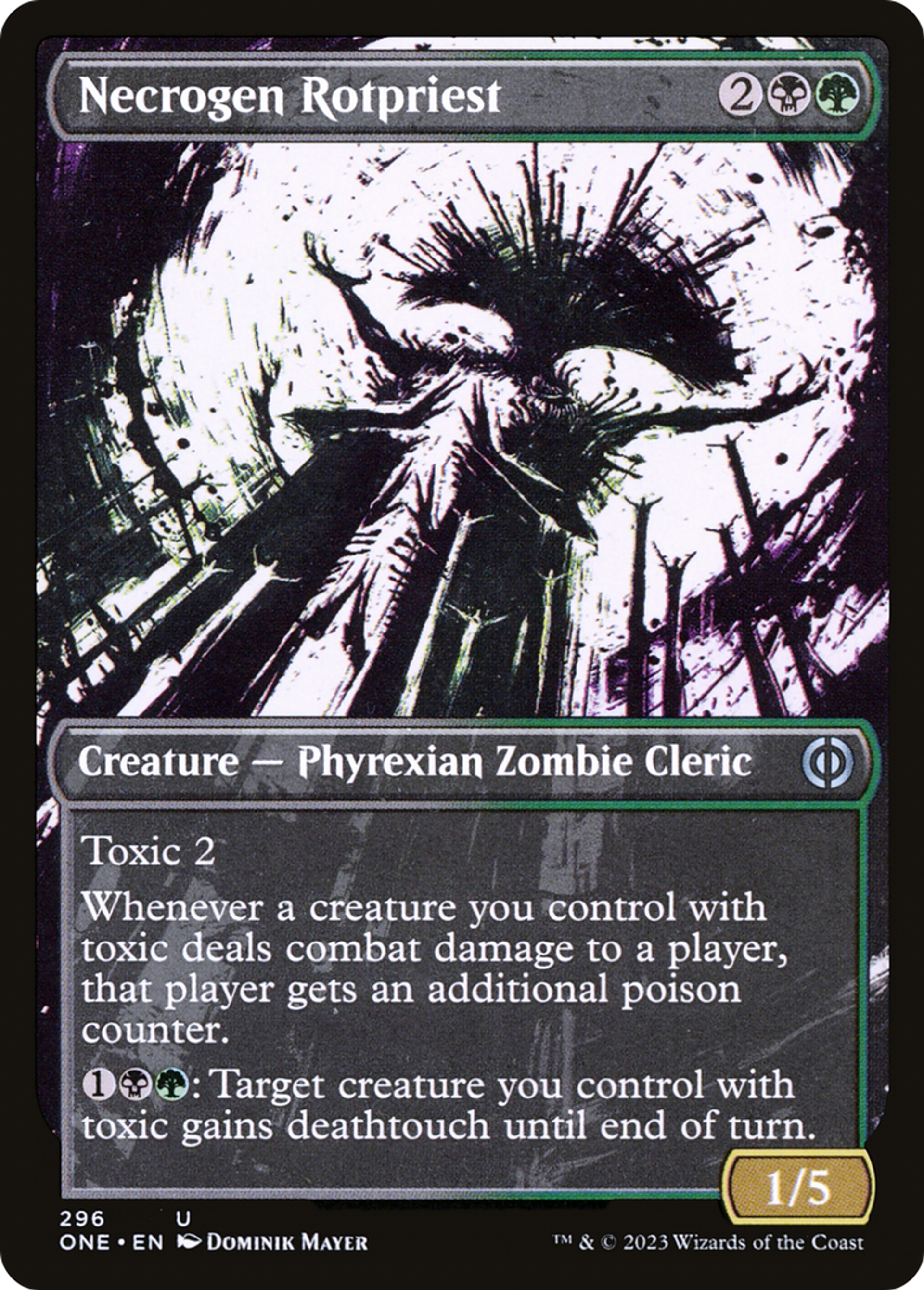Prêtresse de putréfaction nécrogène — Phyrexia: All Will Be One — Magic: The Gathering