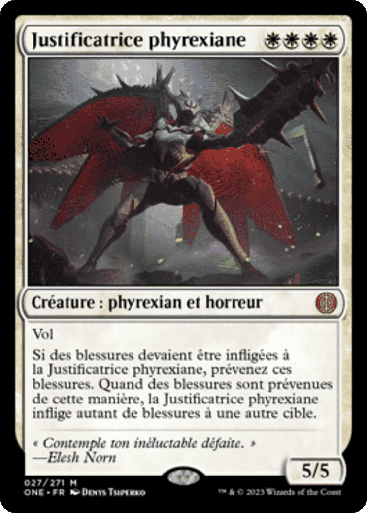 Justificatrice phyrexiane — Phyrexia: All Will Be One — Magic: The Gathering