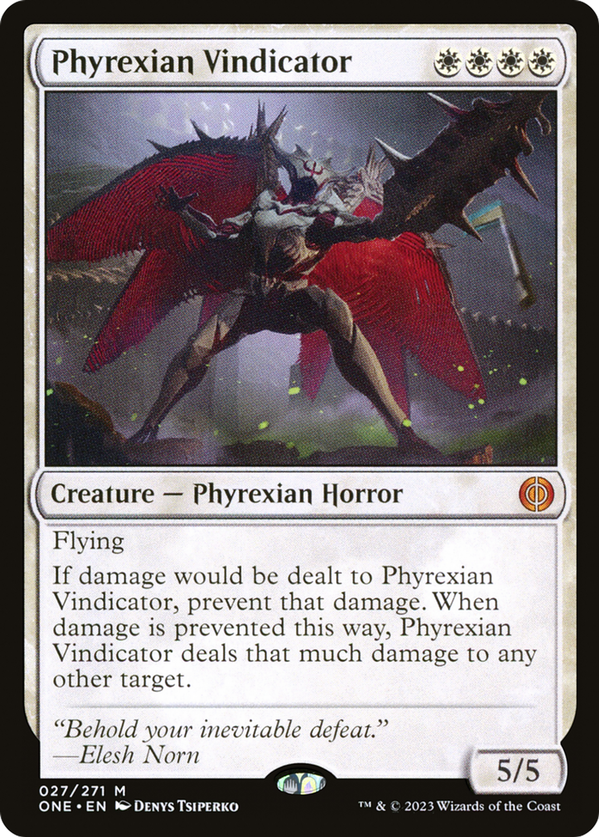 Justificatrice phyrexiane — Phyrexia: All Will Be One — Magic: The Gathering