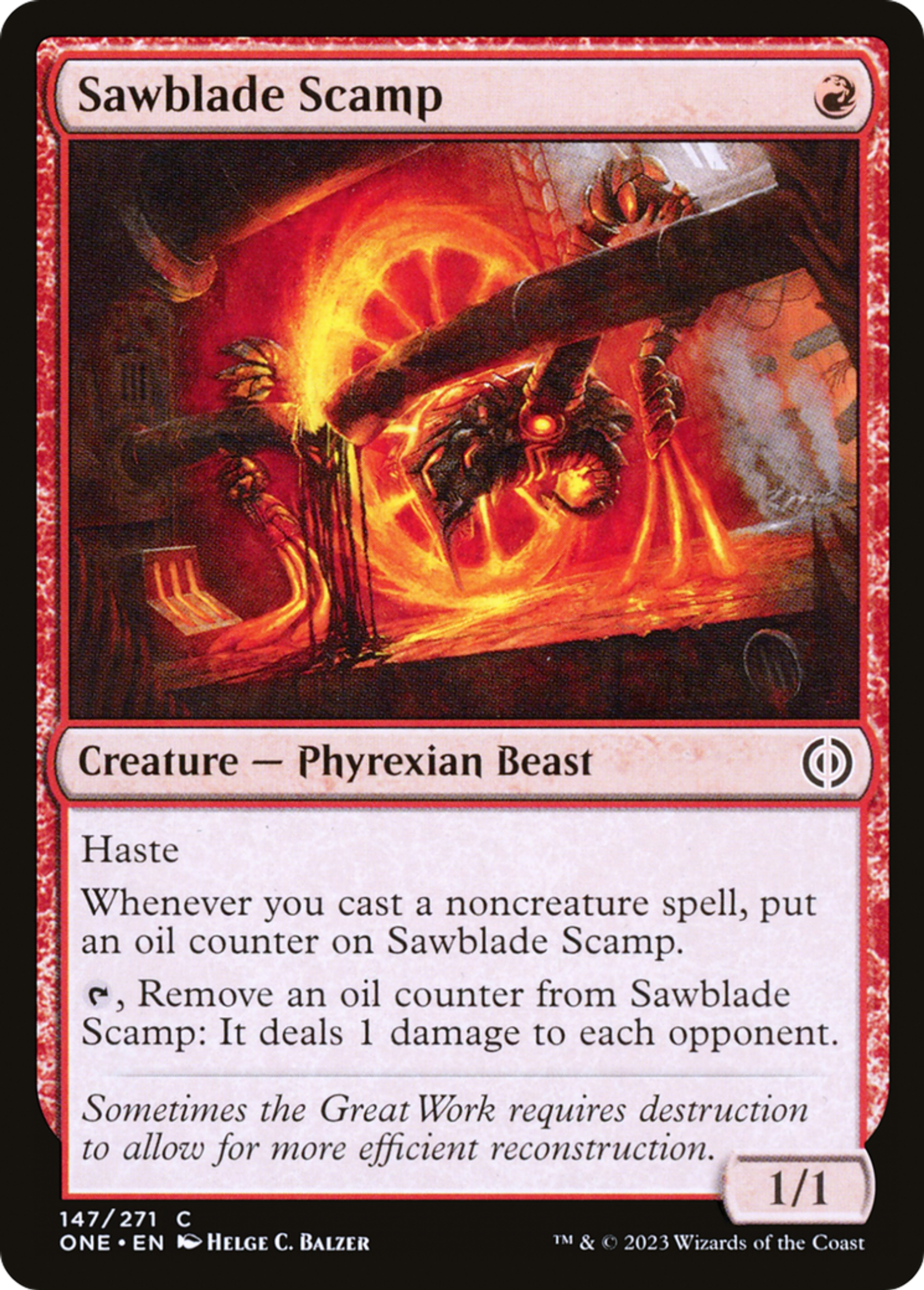 Galopin à lame de scie — Phyrexia: All Will Be One — Magic: The Gathering