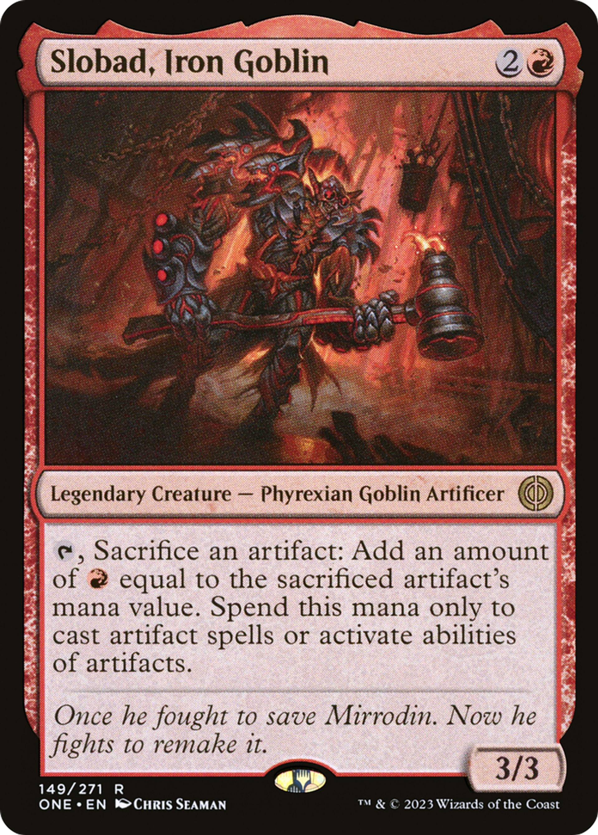 Slobad, gobelin de fer — Phyrexia: All Will Be One — Magic: The Gathering