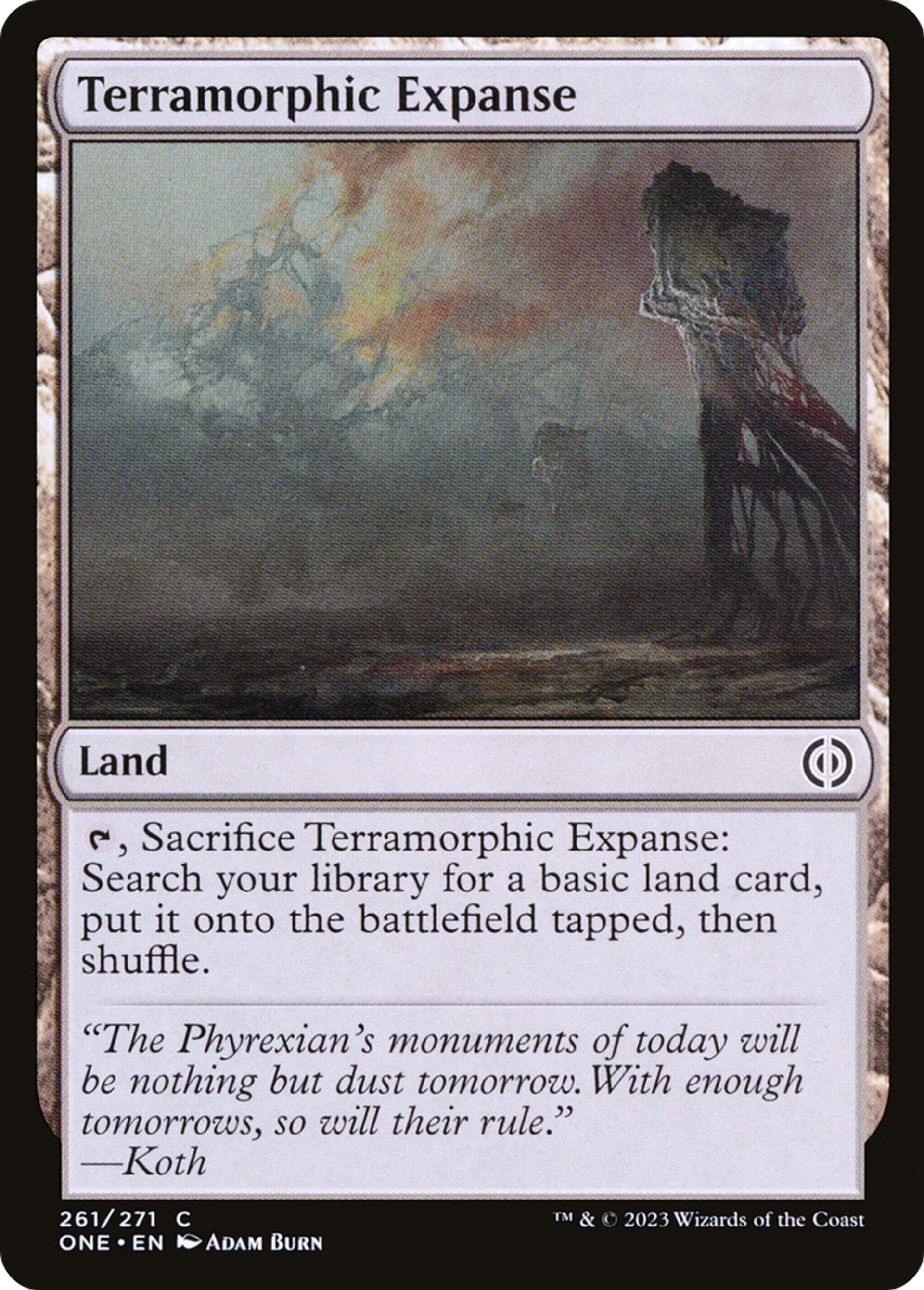Immensité terramorphe — Phyrexia: All Will Be One — Magic: The Gathering