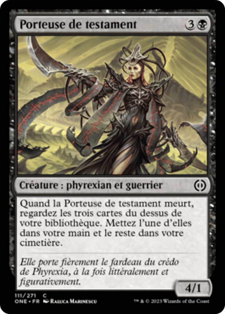 Porteuse de testament — Phyrexia: All Will Be One — Magic: The Gathering