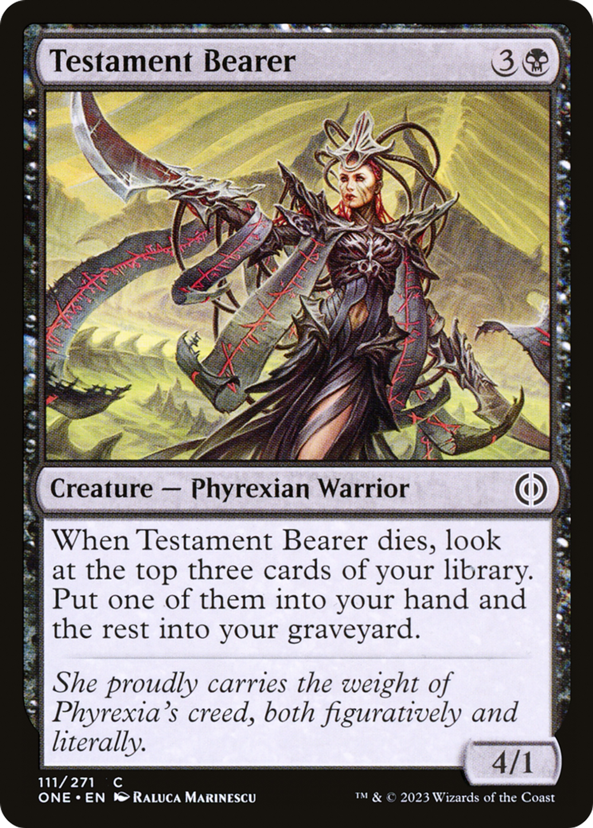 Porteuse de testament — Phyrexia: All Will Be One — Magic: The Gathering